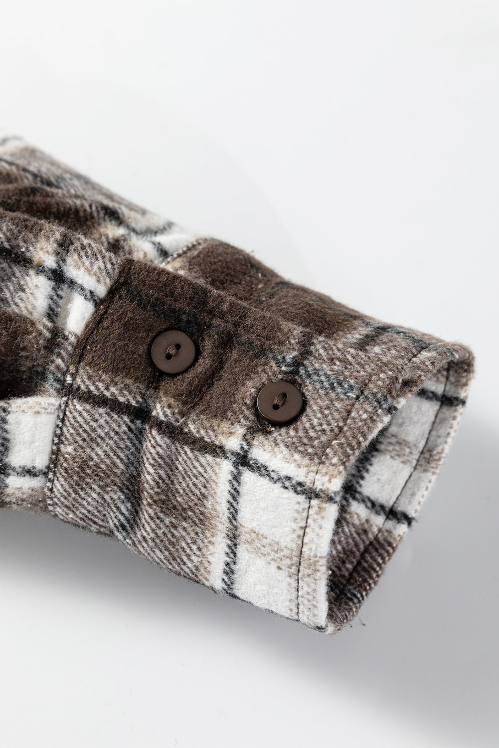 Flannel Plaid Single Chest Pocket Boyfriend Shacket - eAura