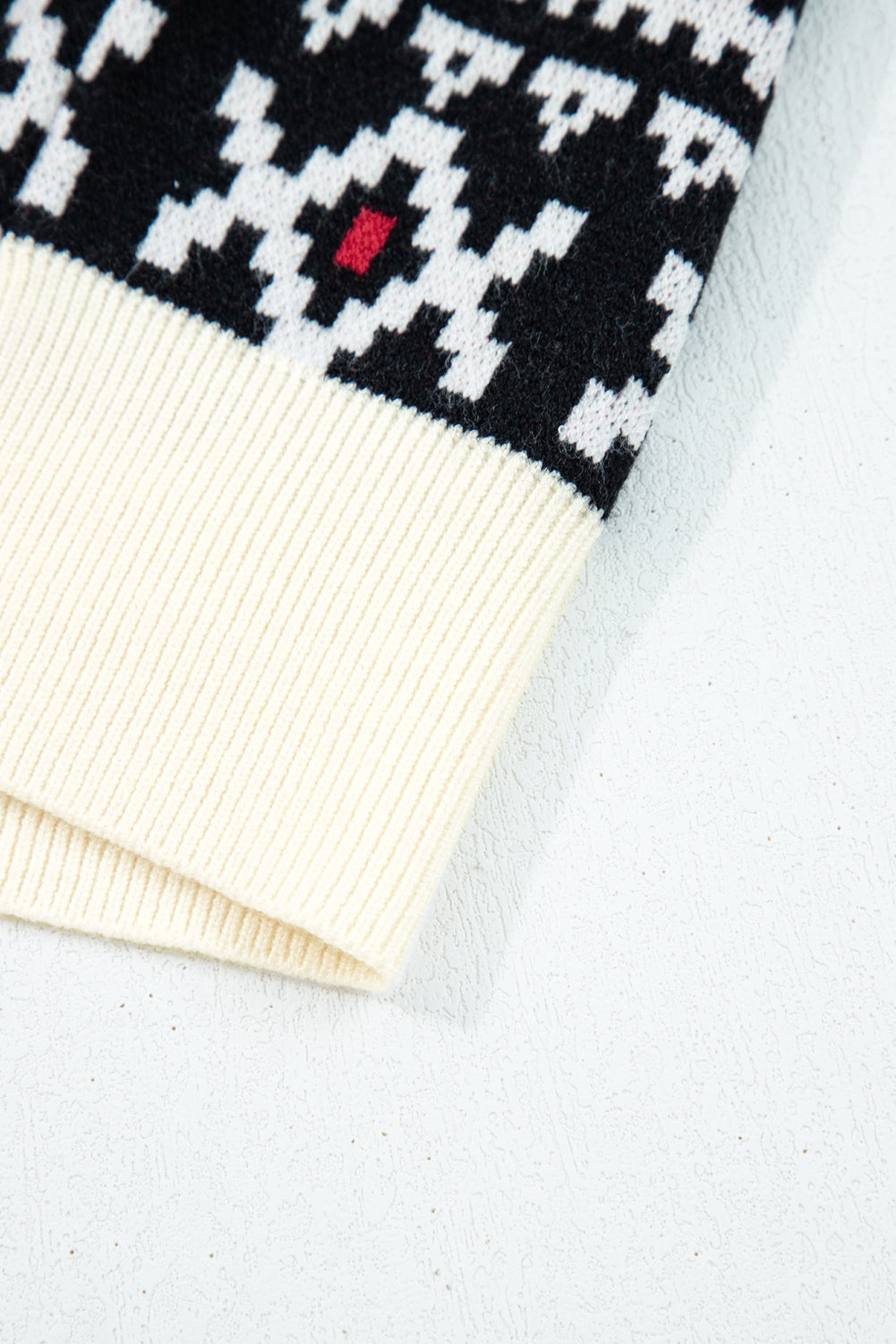 Floral Print Buttoned Front V-Neck Knit Cardigan - eAura