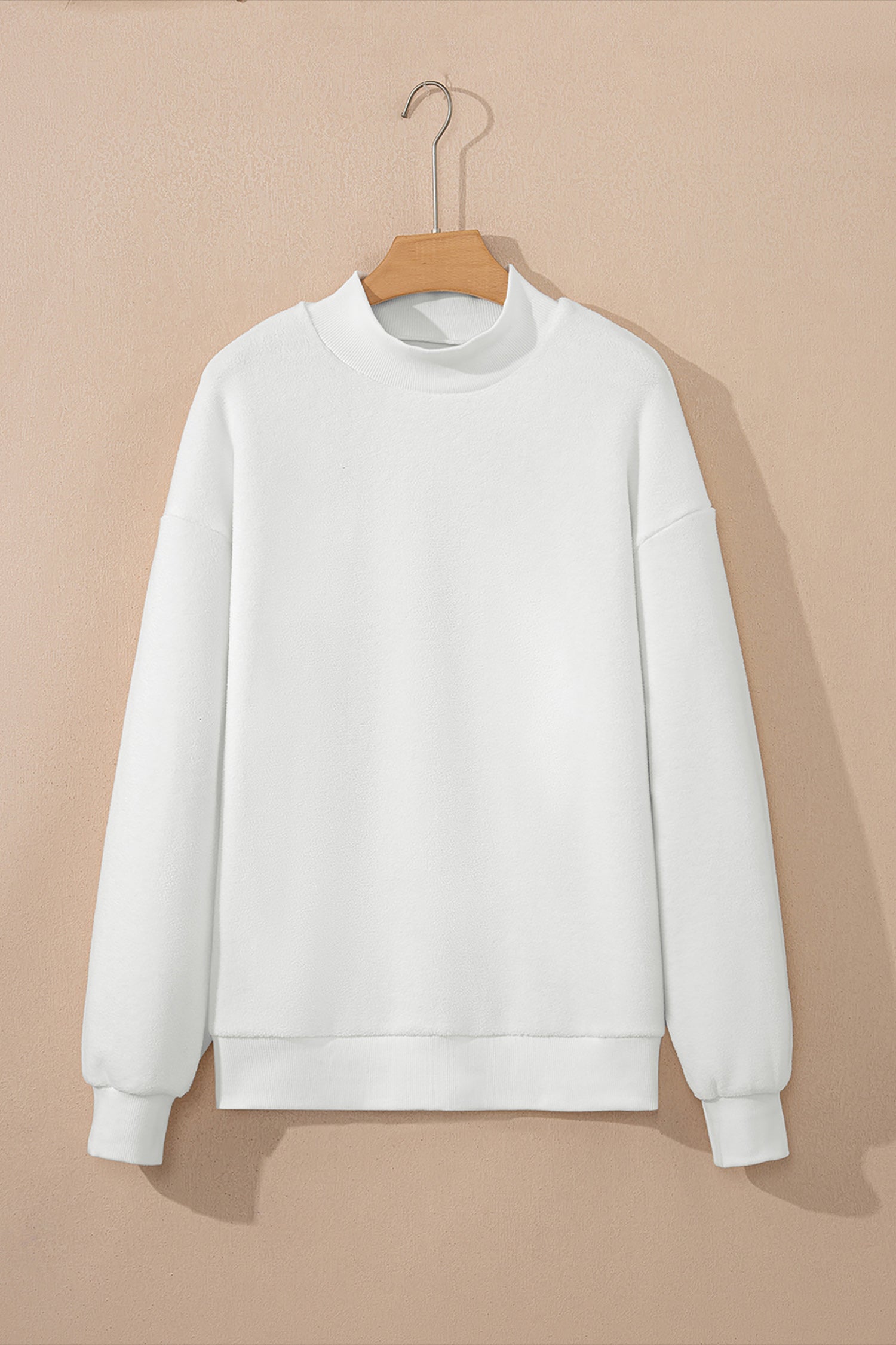 Carrot Oversize Drop Shoulder Reversible Mock Neck Sweatshirt – Orange