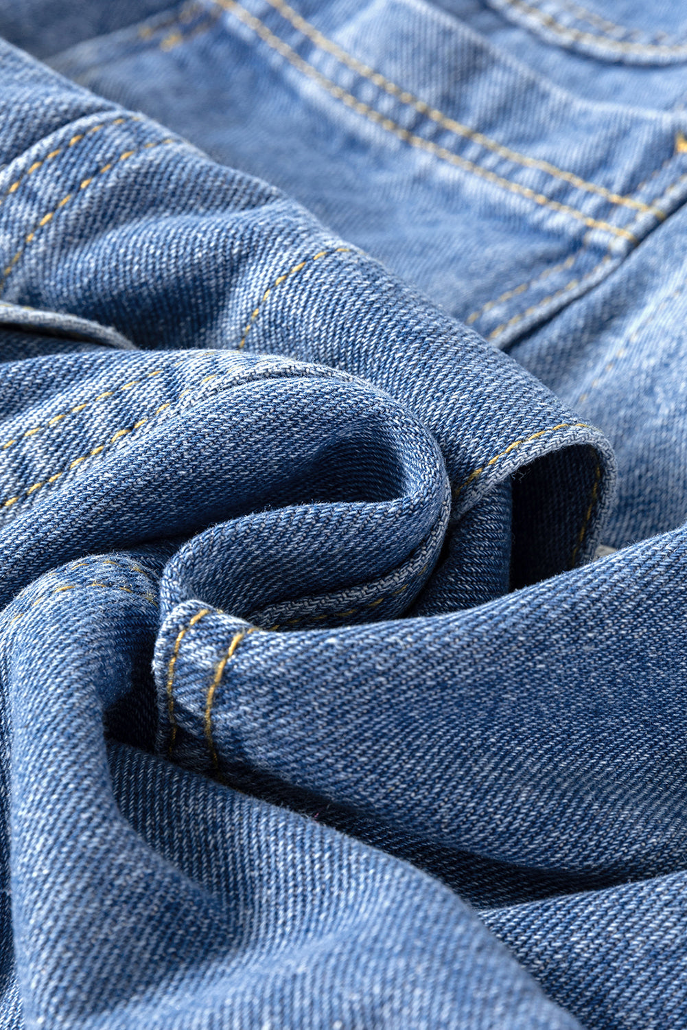 Light Blue Washed Oversize Pocketed Denim Jacket eAura