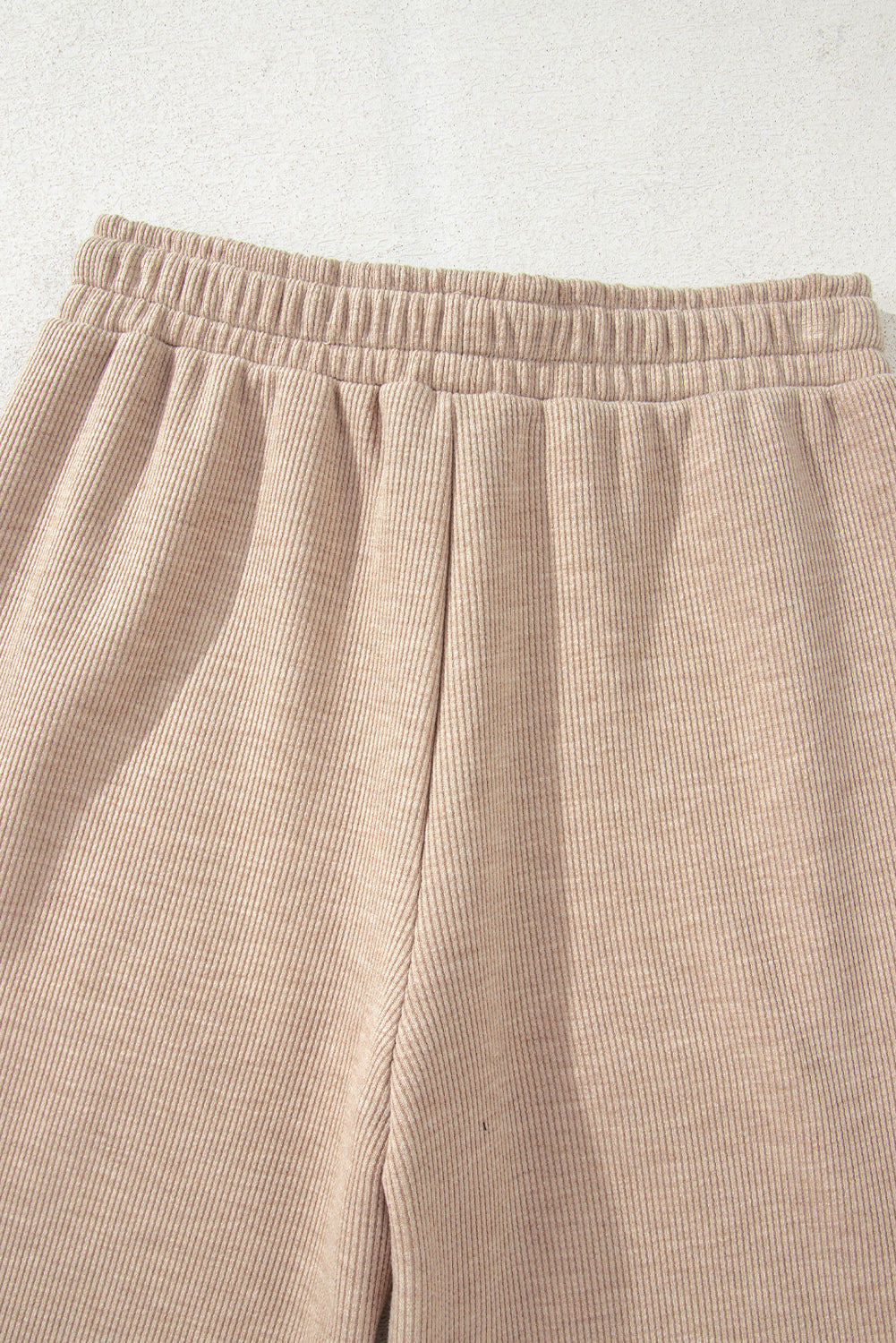 Soft Corduroy Leopard Drawstring High Waist Trousers - eAura