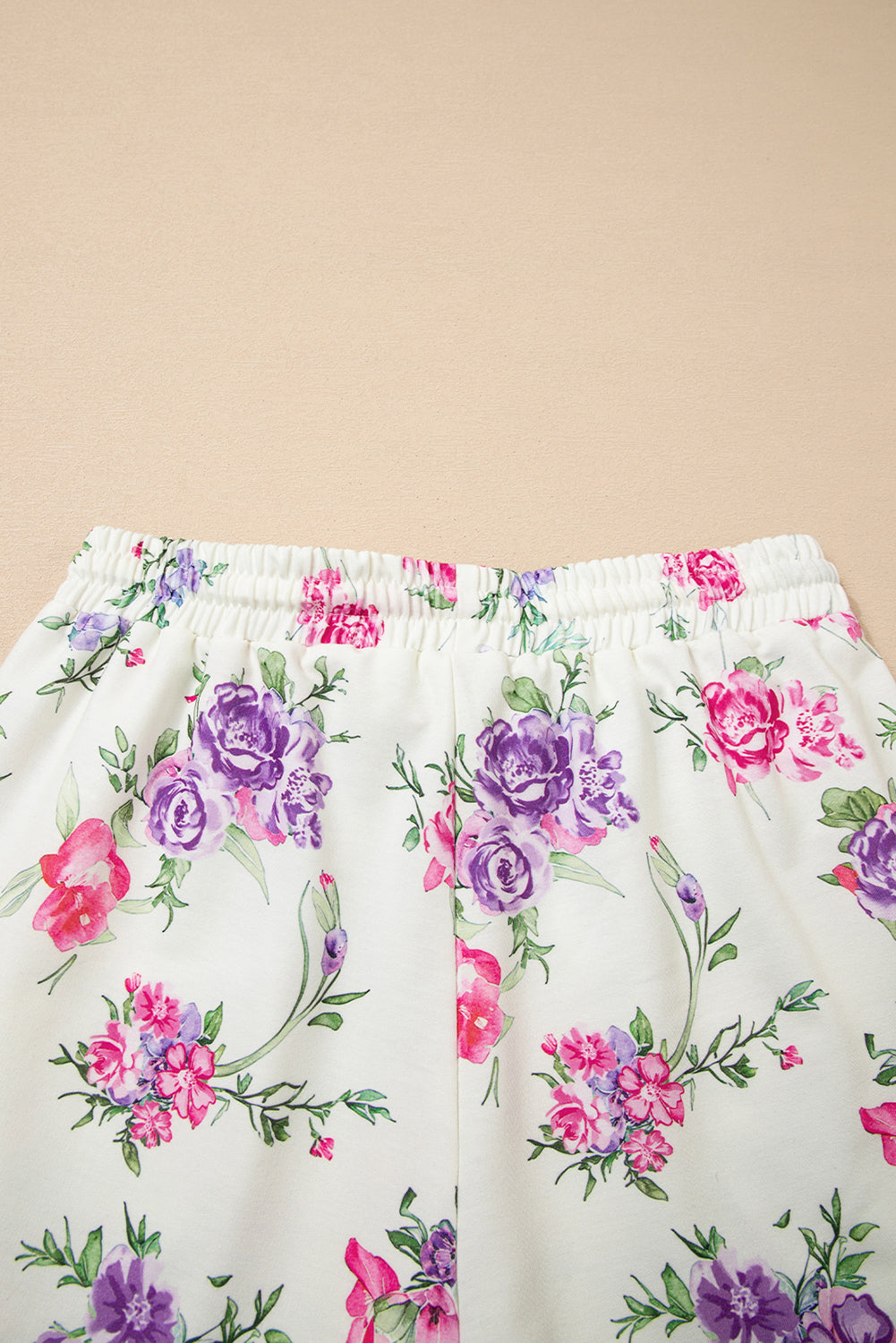Floral Print Pullover Drawstring Lounge Pants Set - eAura