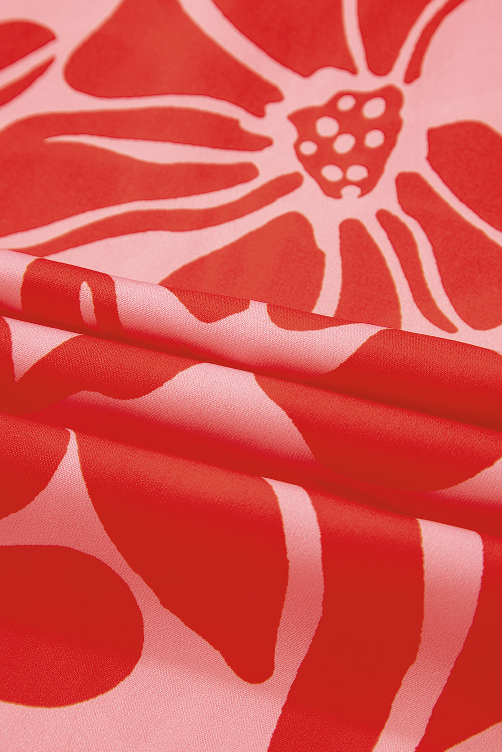 Floral Short Sleeve V-Neck Buttoned Shirred Waist Long Dress - eAura