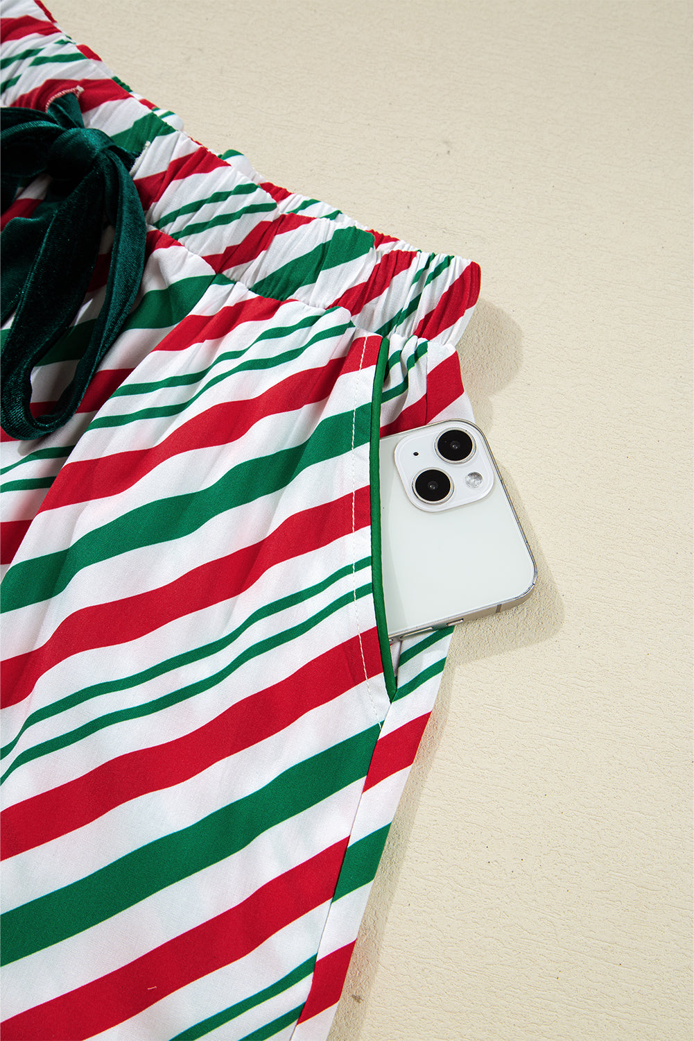 Green Stripe Christmas Pyjama Set - eAura