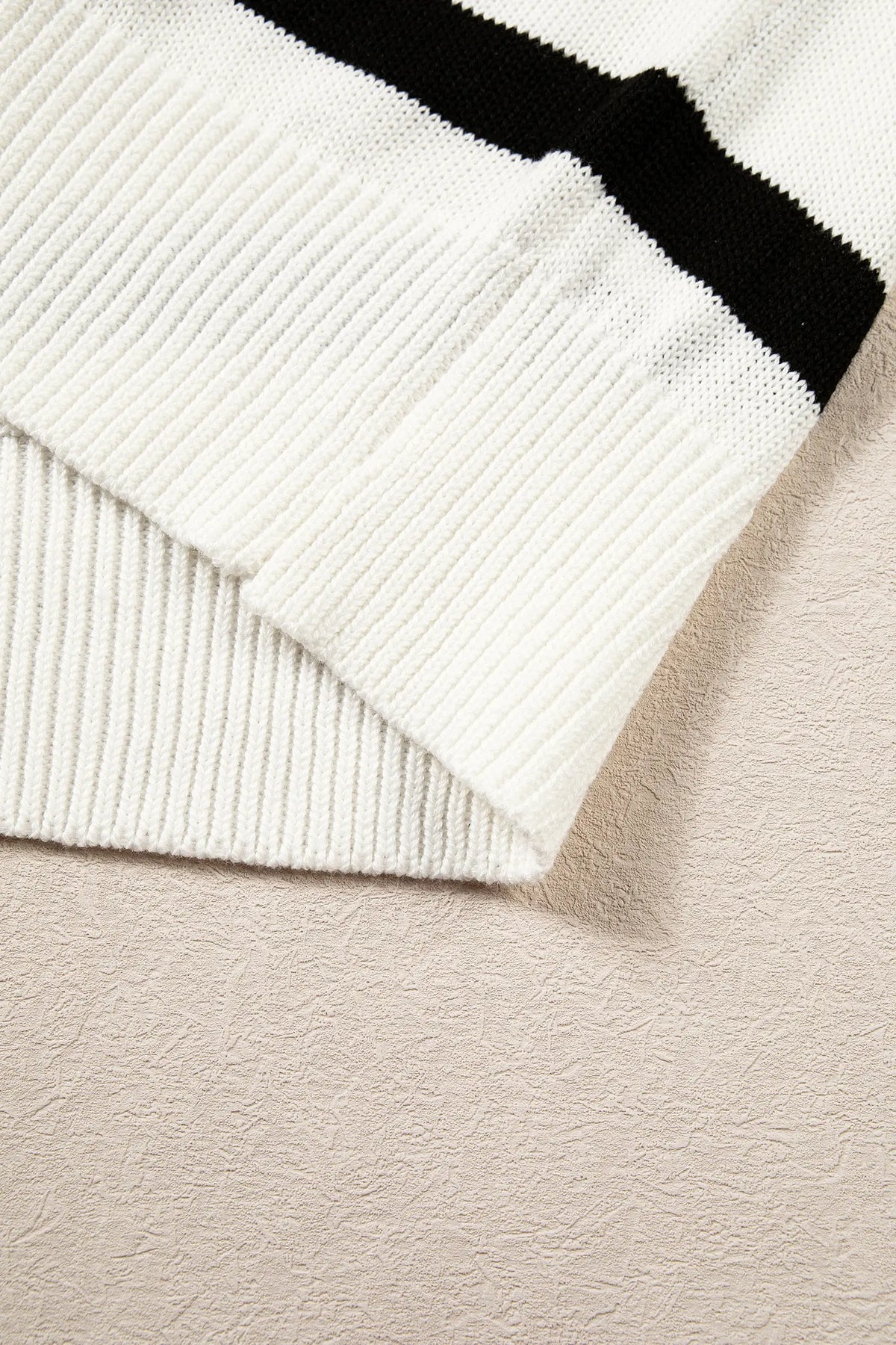 Knit Western Short Sleeve Sweater – Brown Stripe