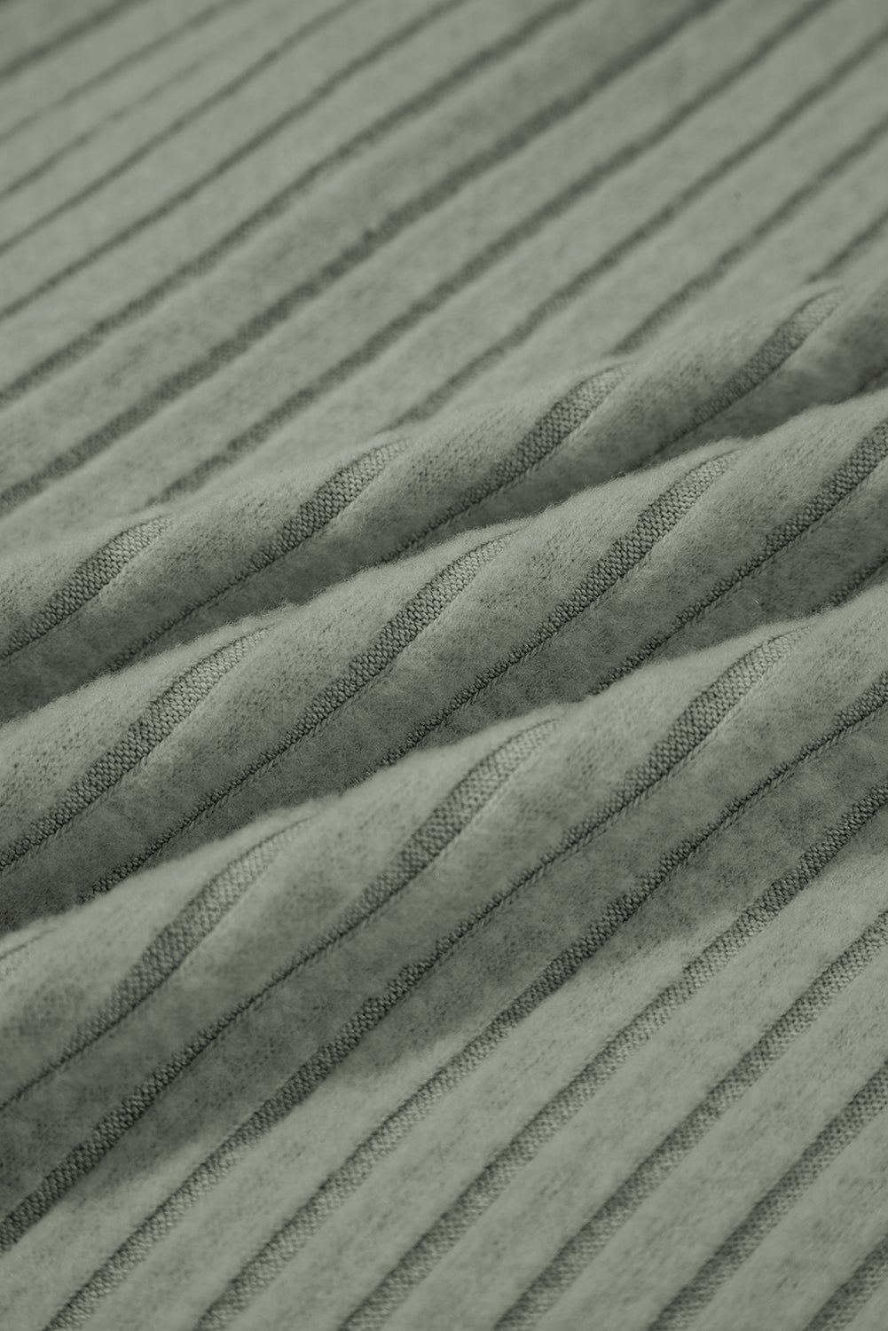 Green Thermal Ribbed Texture Drop Shoulder Button Up Shacket - eAura