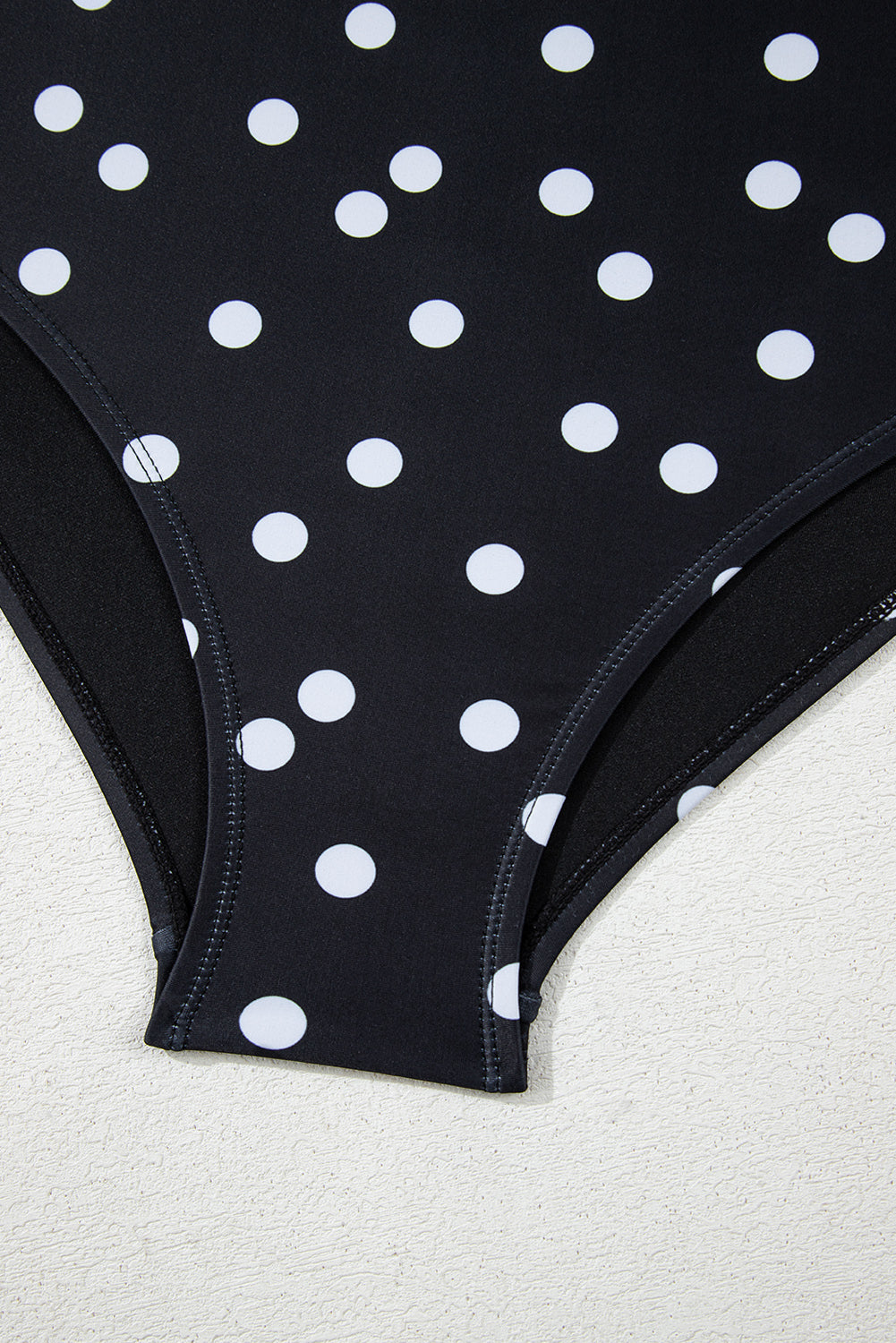 Black Polka Dot Print V Neck Tankini Set BB Fashion Outlet