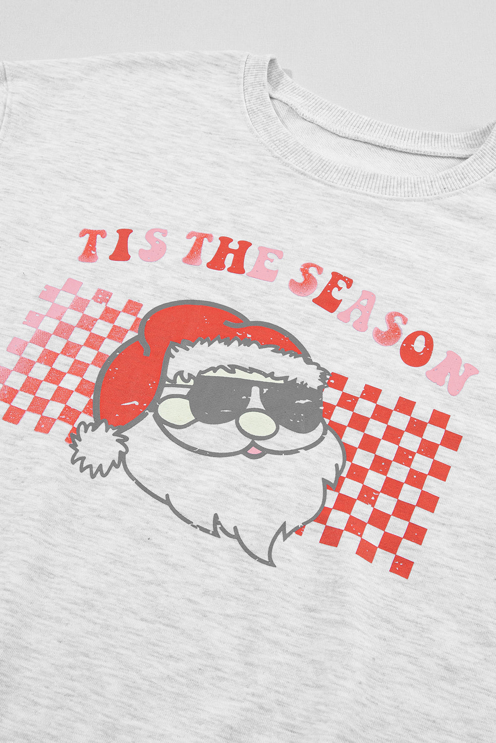 Christmas Claus Graphic Top Plaid Pants Pyjama Set - eAura