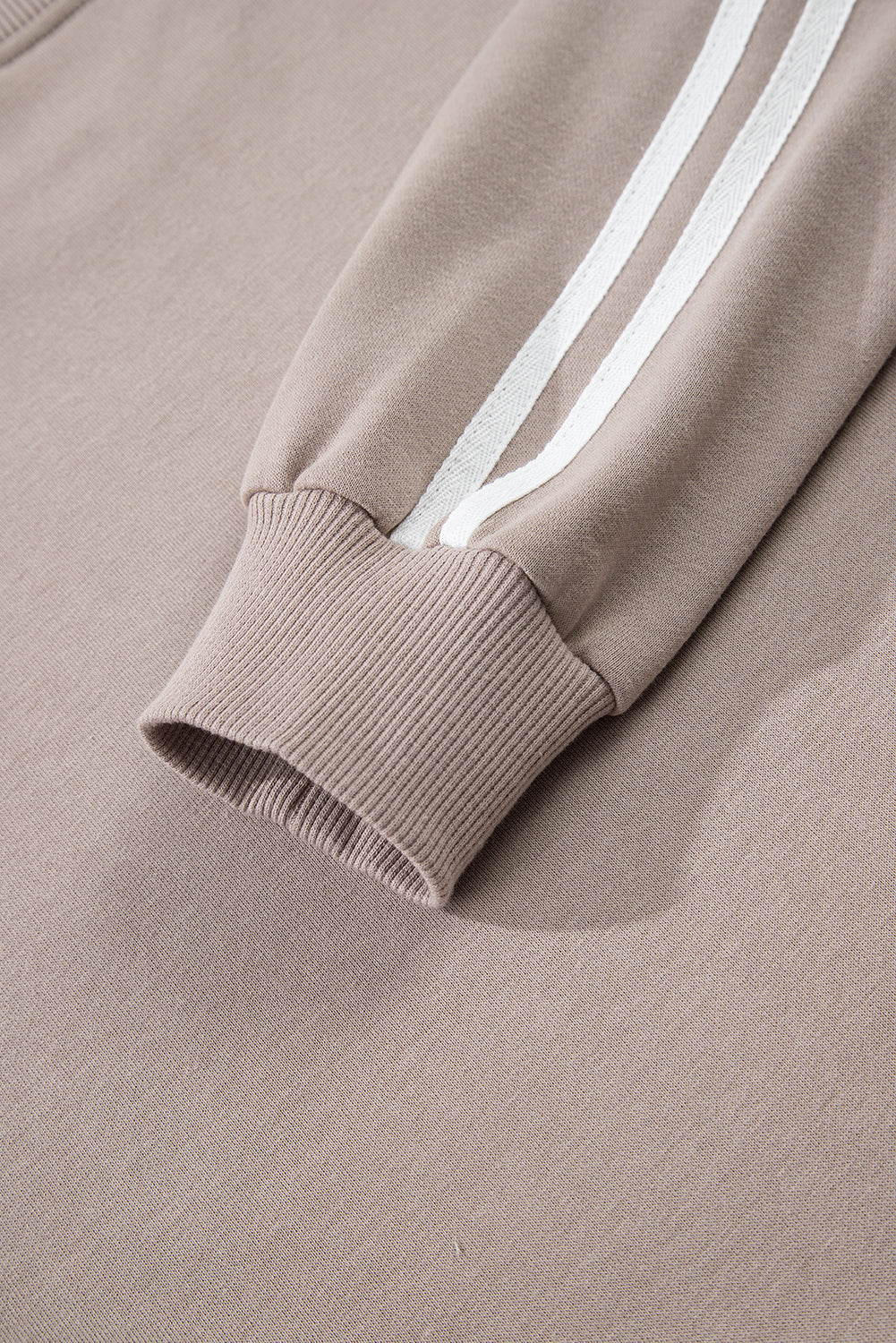 Varsity Striped Detail Crewneck Pullover Elastic Sweatpants 2pcs Co-ord - Two Piece Sets/Pant Sets