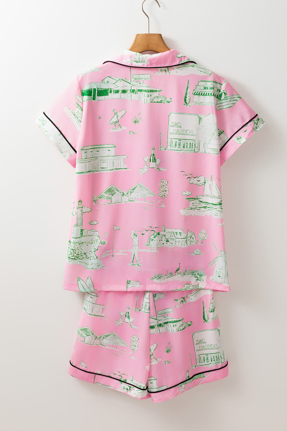 Pink Holiday Resort Short 2pcs Pyjama Set eAura