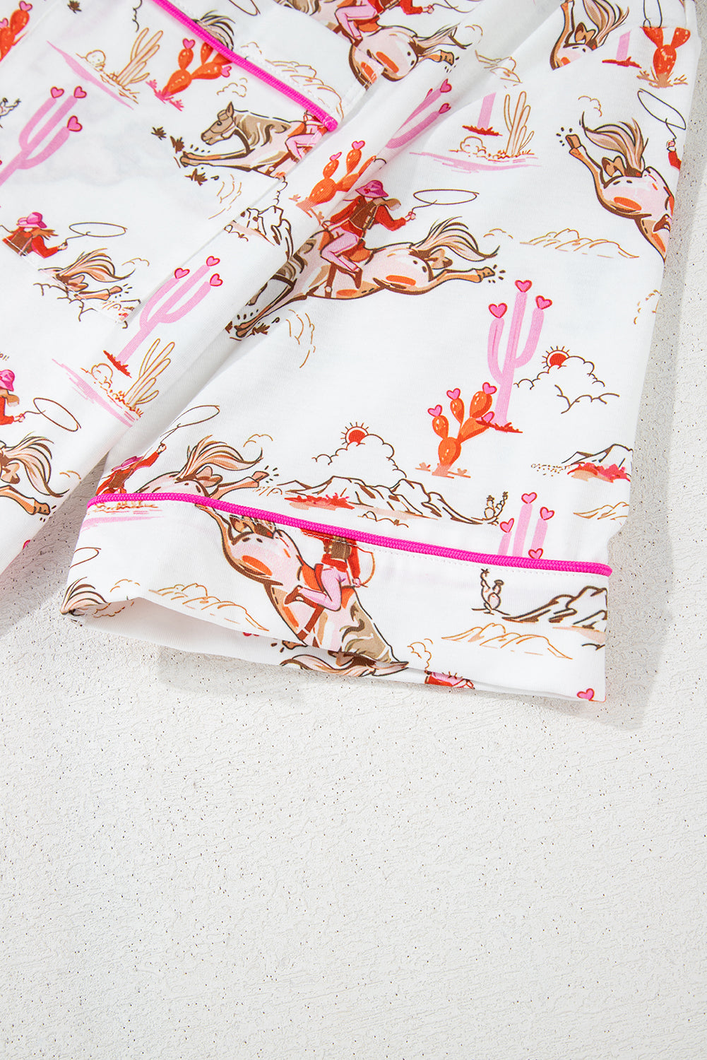 White Cowgirl Country Print Pyjamas Set eAura