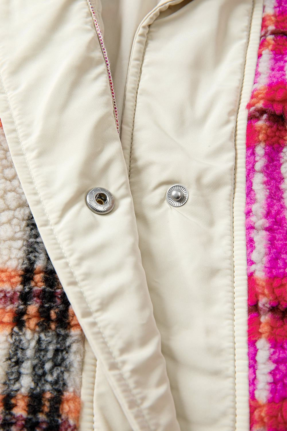 Rose Sherpa Plaid Jacket Gilet eAura