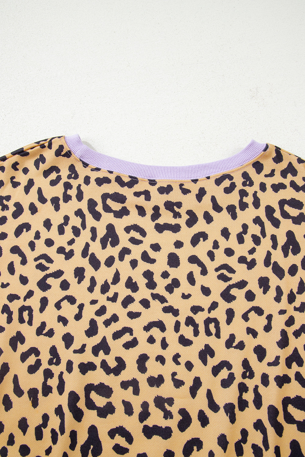 Leopard Striped Patchwork Plus Size Loose Sweatshirt eAura