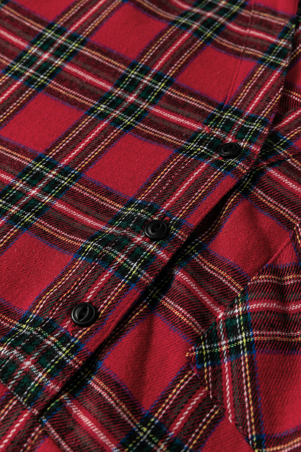 Plaid Shirt Collar Half Button Ruffle Hem Long Sleeve Mini Dress - eAura