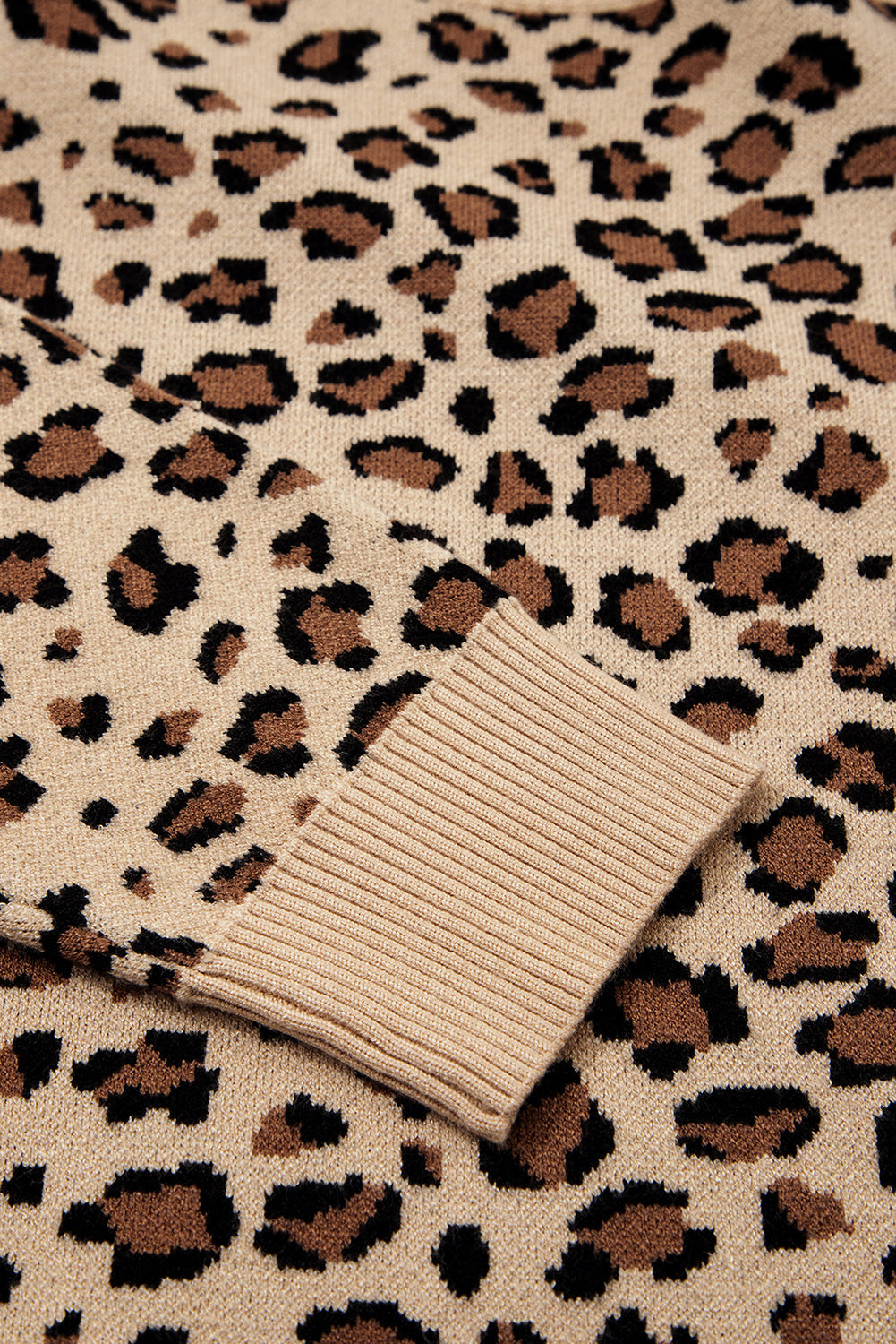 Leopard Pattern Sweater Dolman Sleeve - eAura