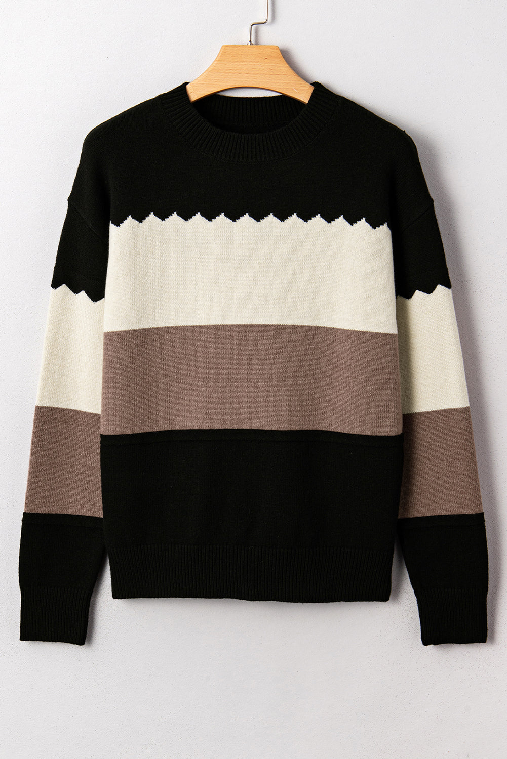 Crew Neck Drop Shoulder Sweater Dear-Lover Dropshipping