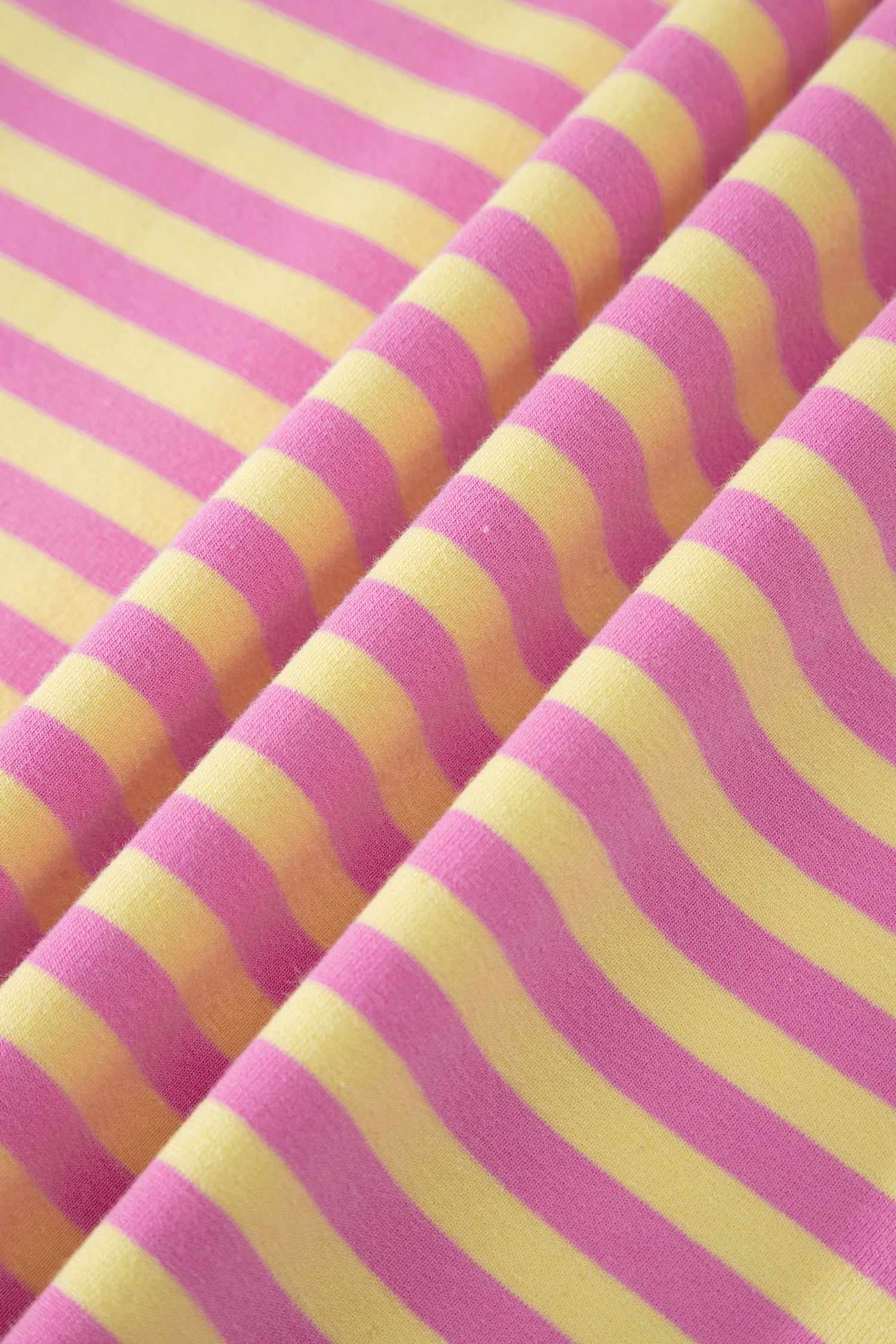 Relaxed Short Sleeve Top Elastic Waist Drawstring Skort 2pcs Set – Pink Stripe