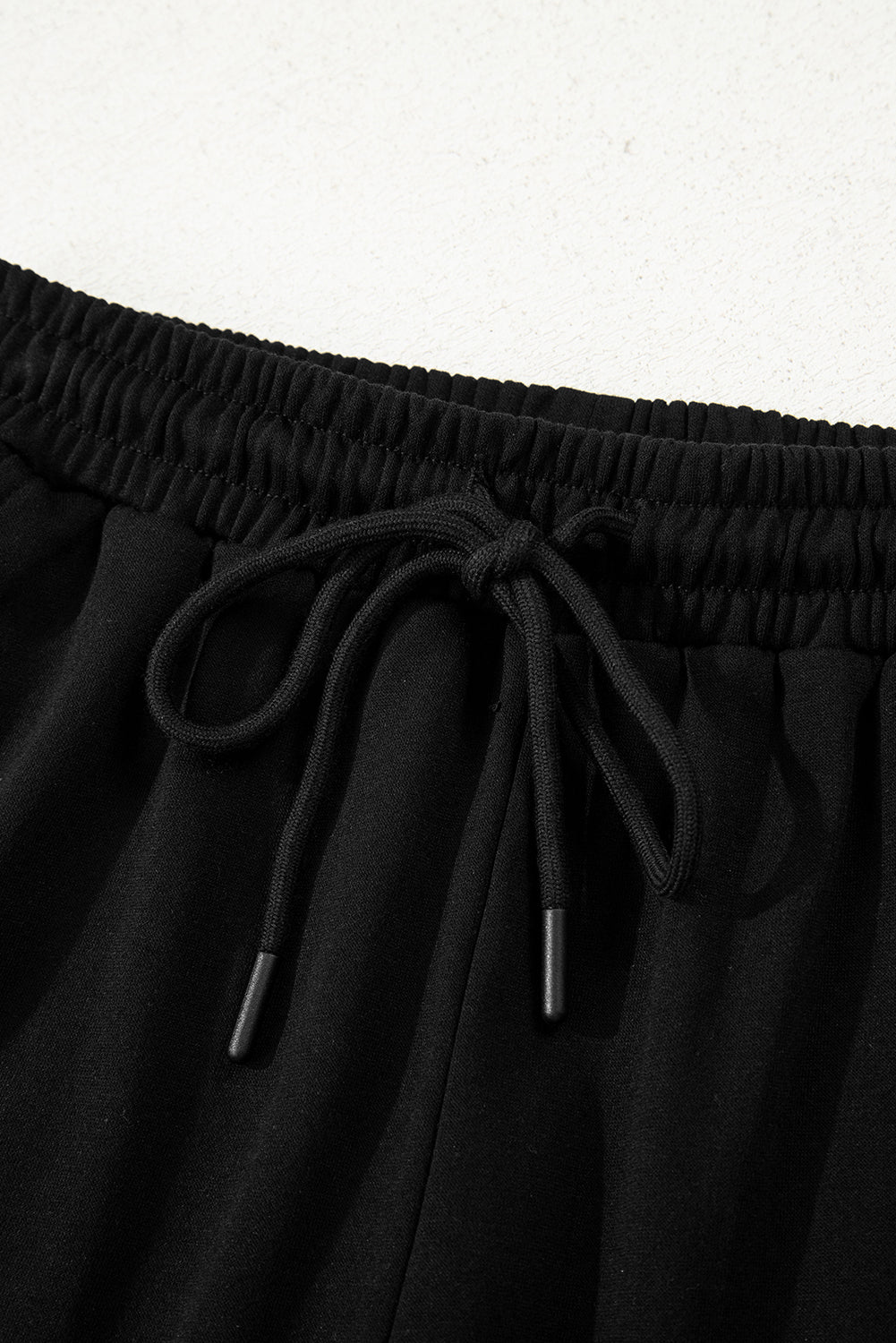 Varsity Striped Sleeve Drop Shoulder Sweatshirt and Shorts Co-ord Set eAura