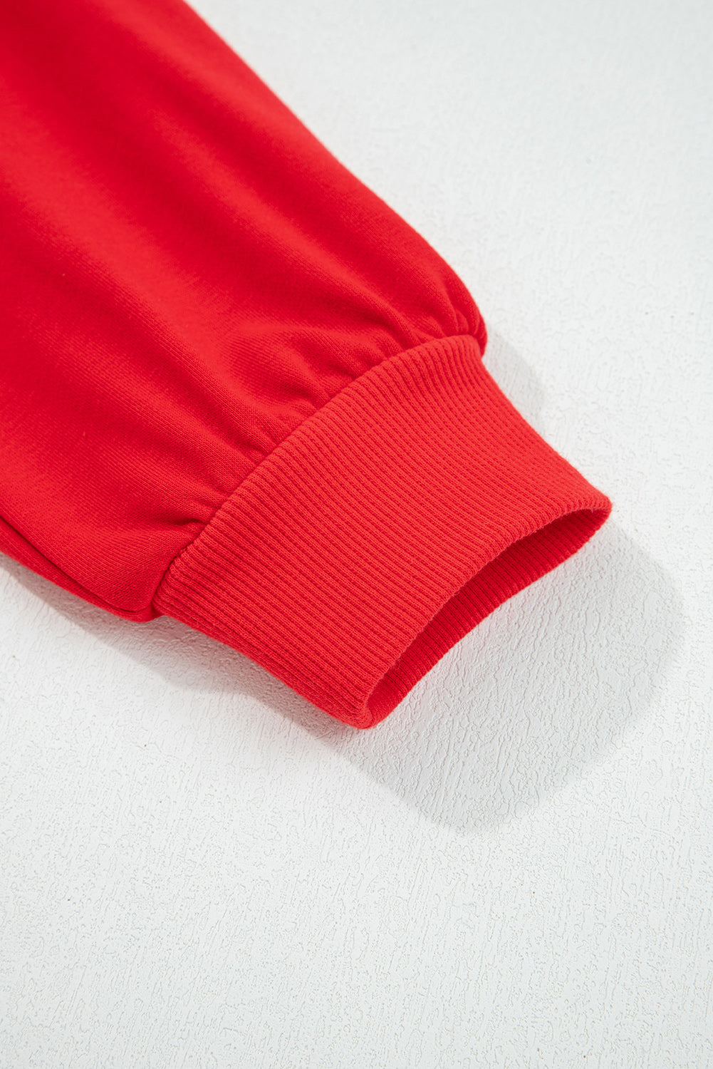 Fiery Red How Bout Them Dawgs Embroidered Script Balloon Sleeve Sweatshirt - eAura