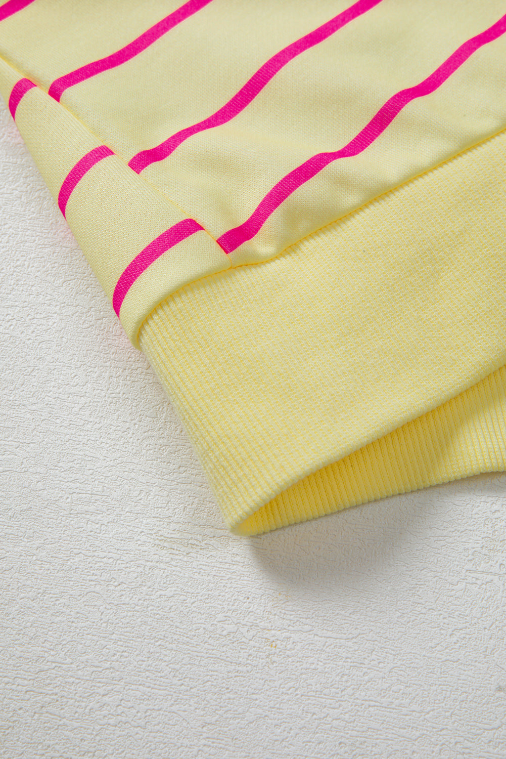Striped Overlap Detail Drop Shoulder Pullover Sweatshirt eAura