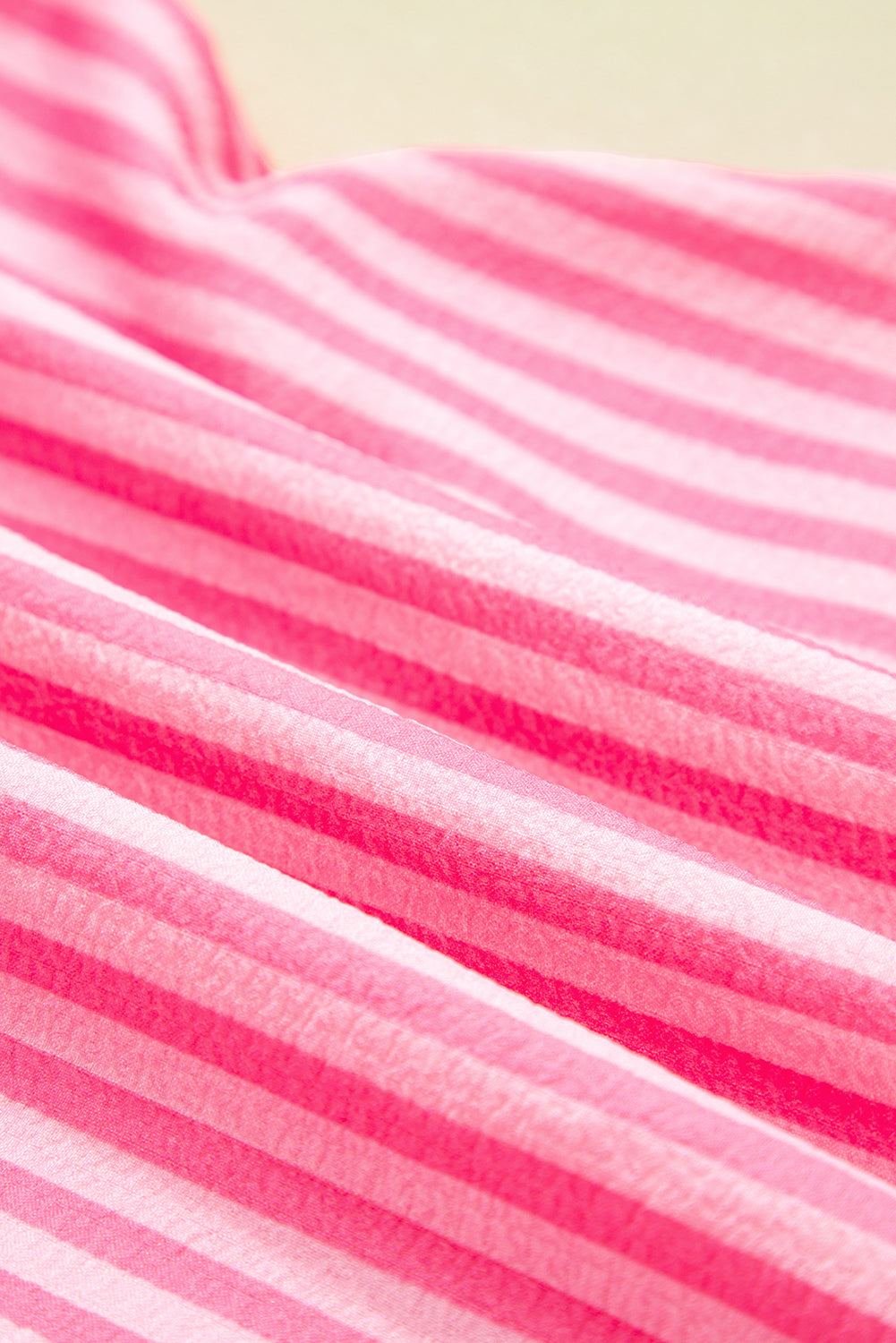 Stripe dFlare Sleeve Half Placket Tiered Flowy Mini Dress - eAura