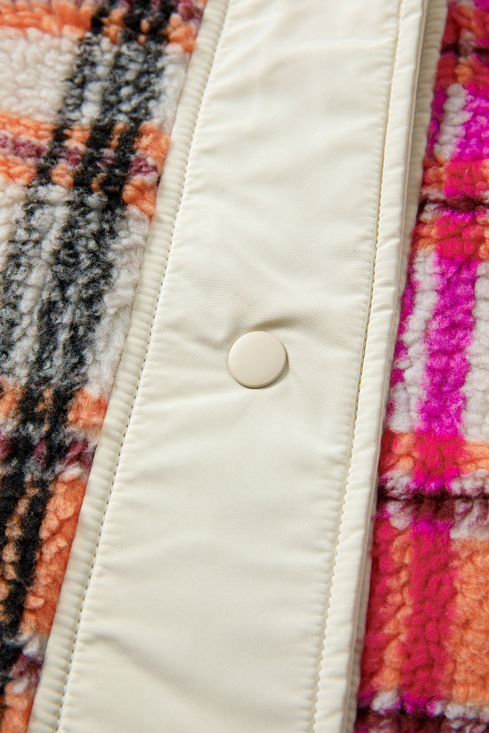 Rose Sherpa Plaid Jacket Gilet eAura