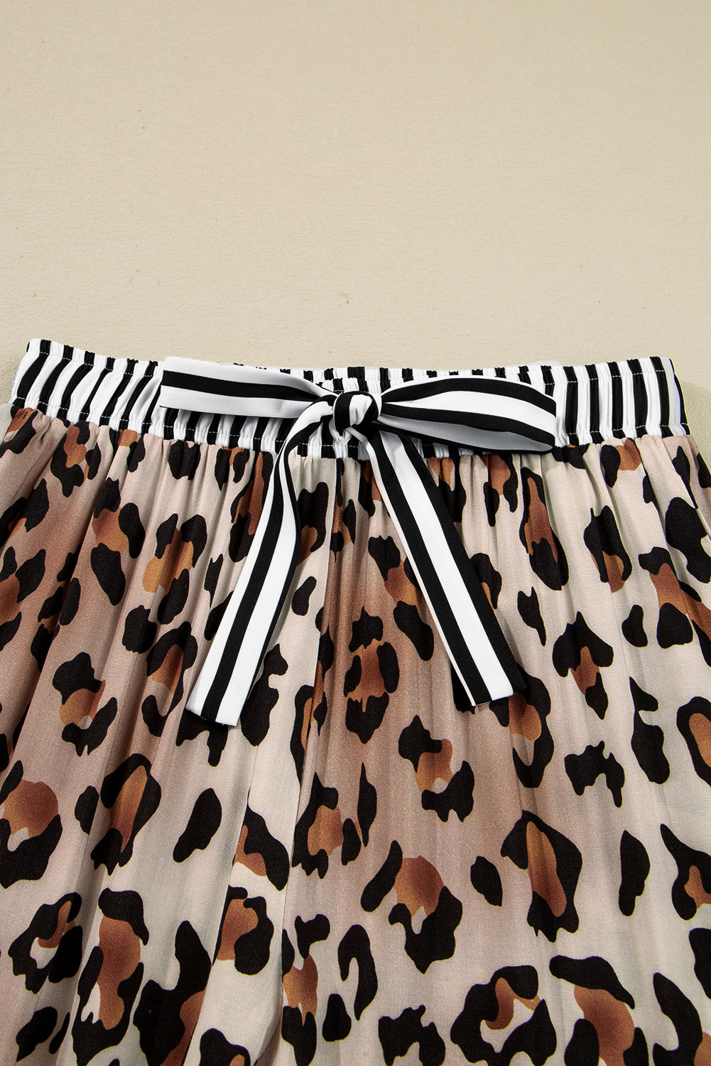 Leopard Print Striped Edge Shirt Pyjama Set - eAura