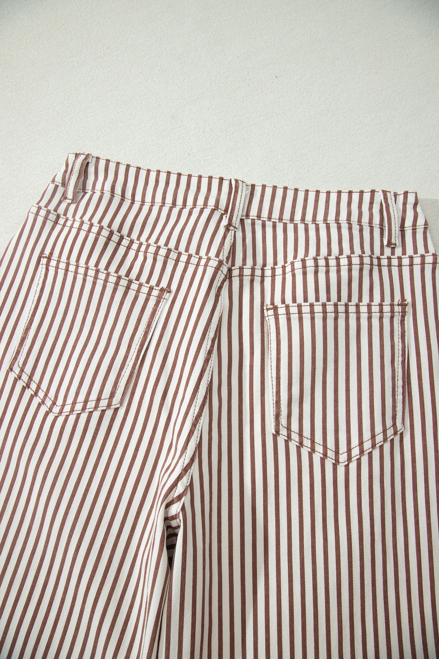 Striped Barrel Jeans – Brown, Khaki & Sky Blue