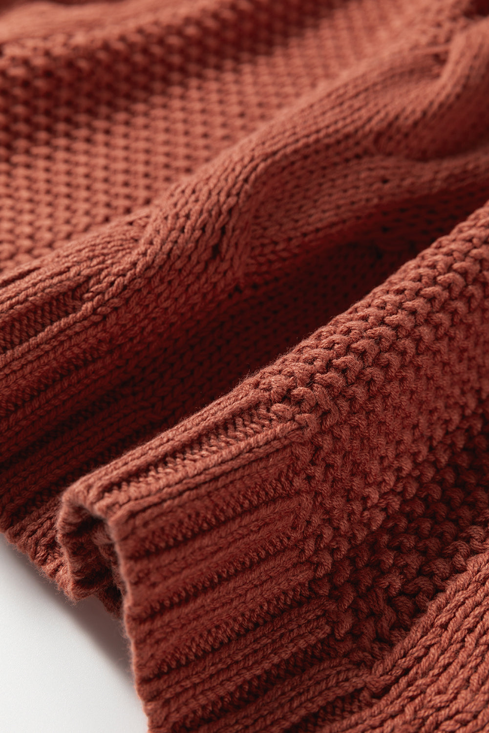 Chunky Fit Slouchy Textured Knit Sweater - eAura