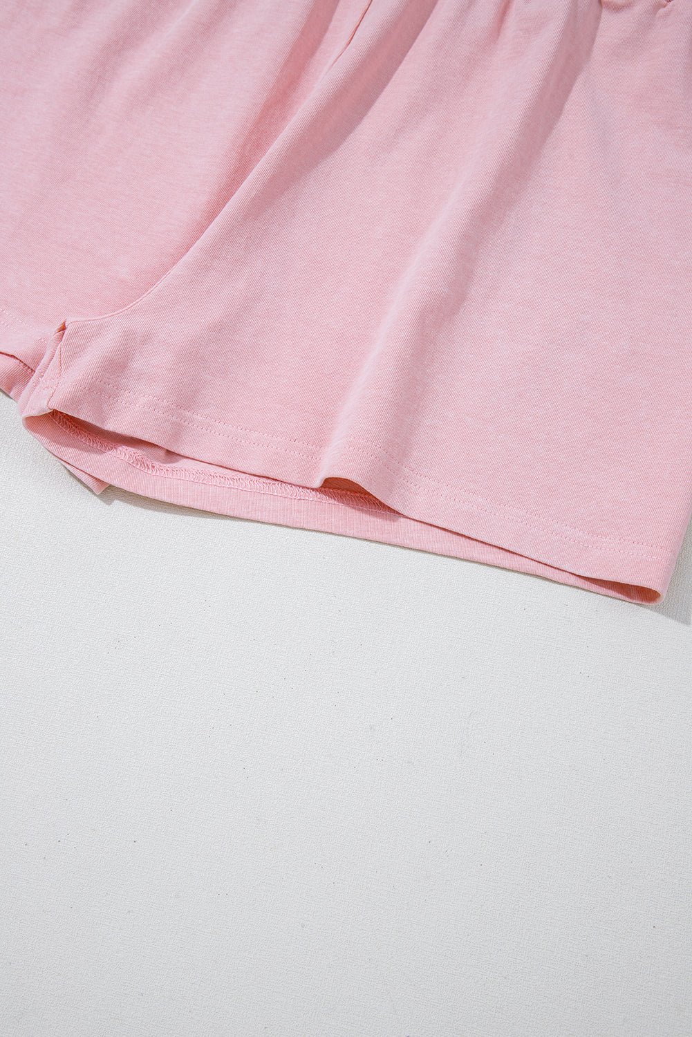 Light Pink 2 Pieces Mineral Wash Cotton Tank Top Lined Split Skirt Set eAura