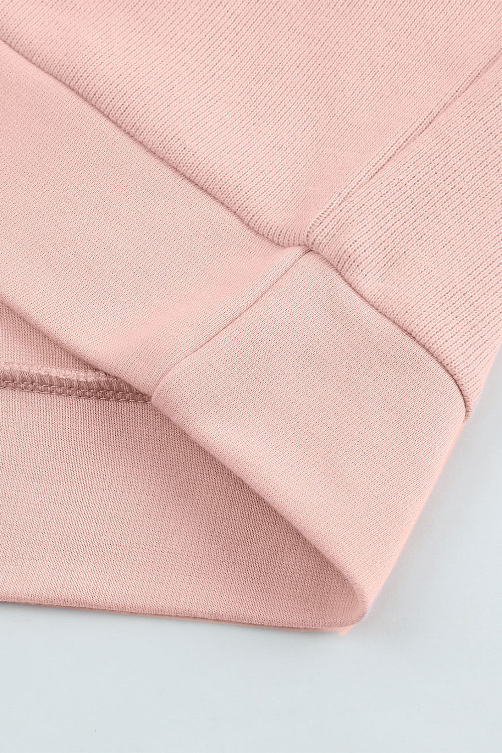 Pink Casual Button Solid Patchwork Trim Hoodie eAura