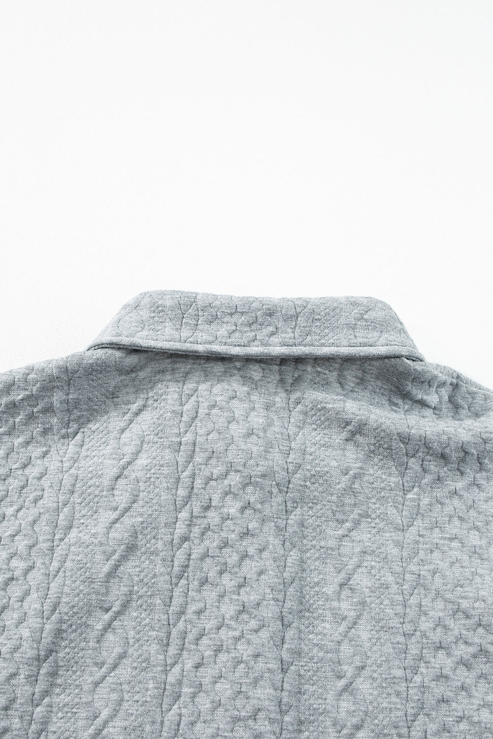 Textured Puff Sleeve Loose Shacket eAura