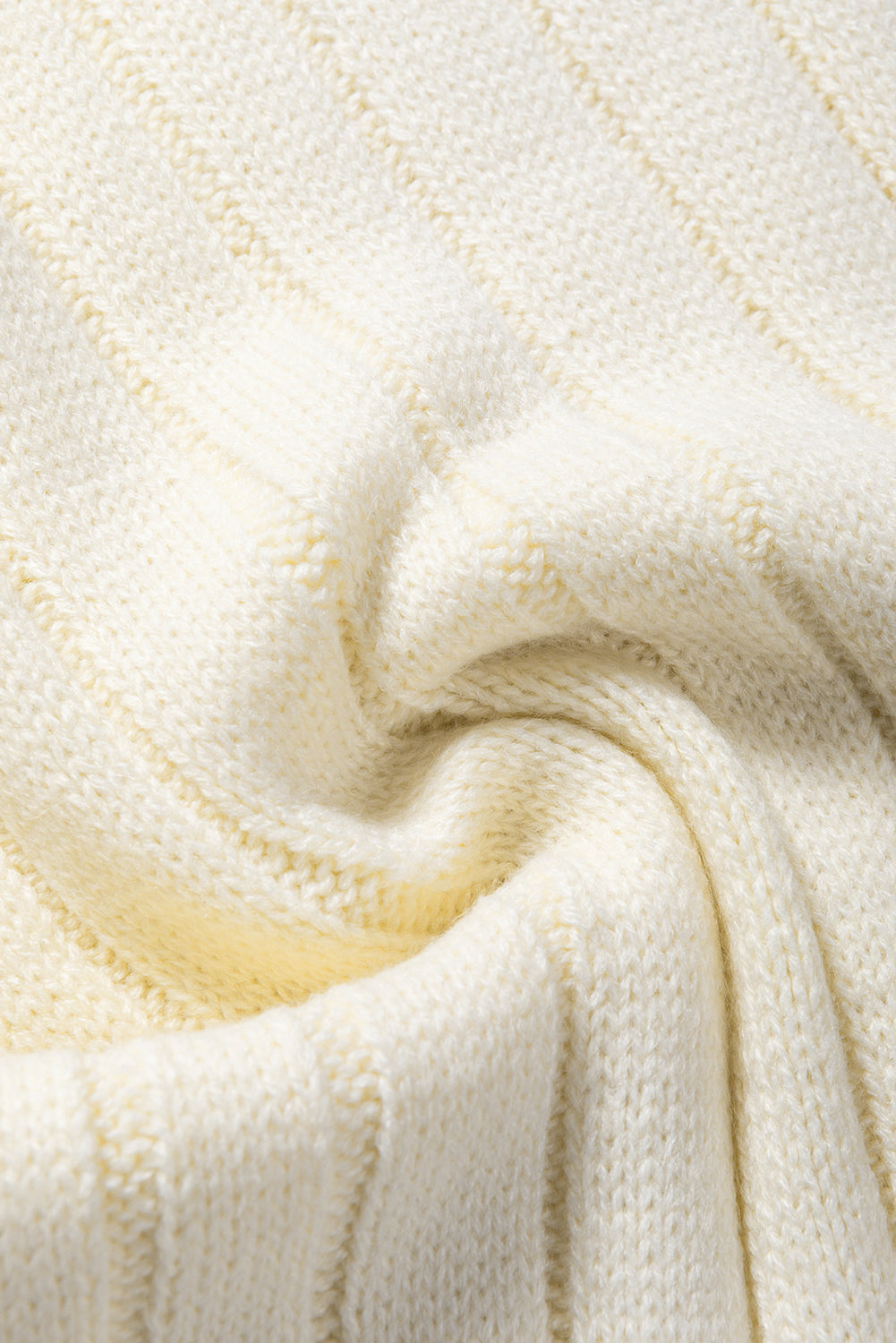 Oatmeal Cable Knit High Neck Sweater Vest eAura
