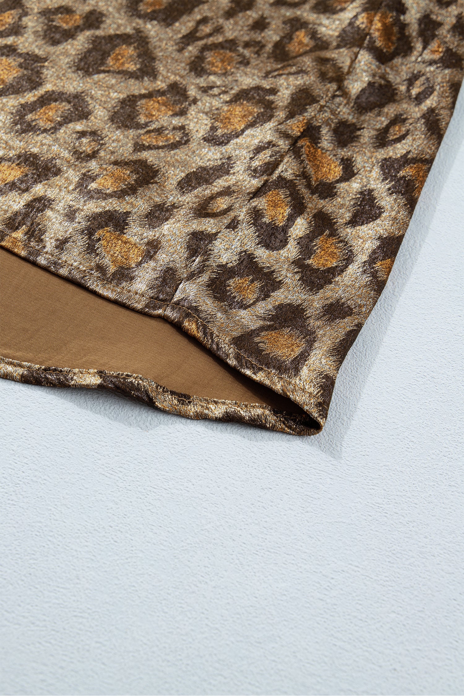 Plus Size Leopard Print Dolman Shirt – Gold