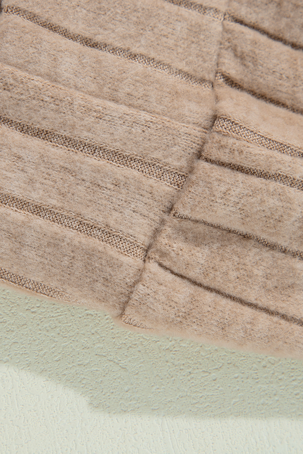 Black Floral Patchwork Long Sleeve Ribbed Blouse - eAura