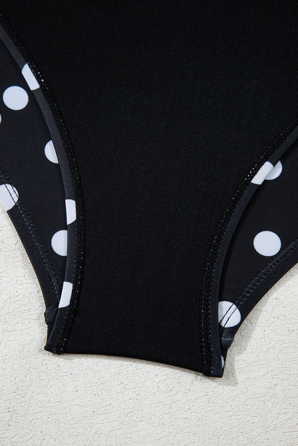 Black Polka Dot Print V Neck Tankini Set BB Fashion Outlet