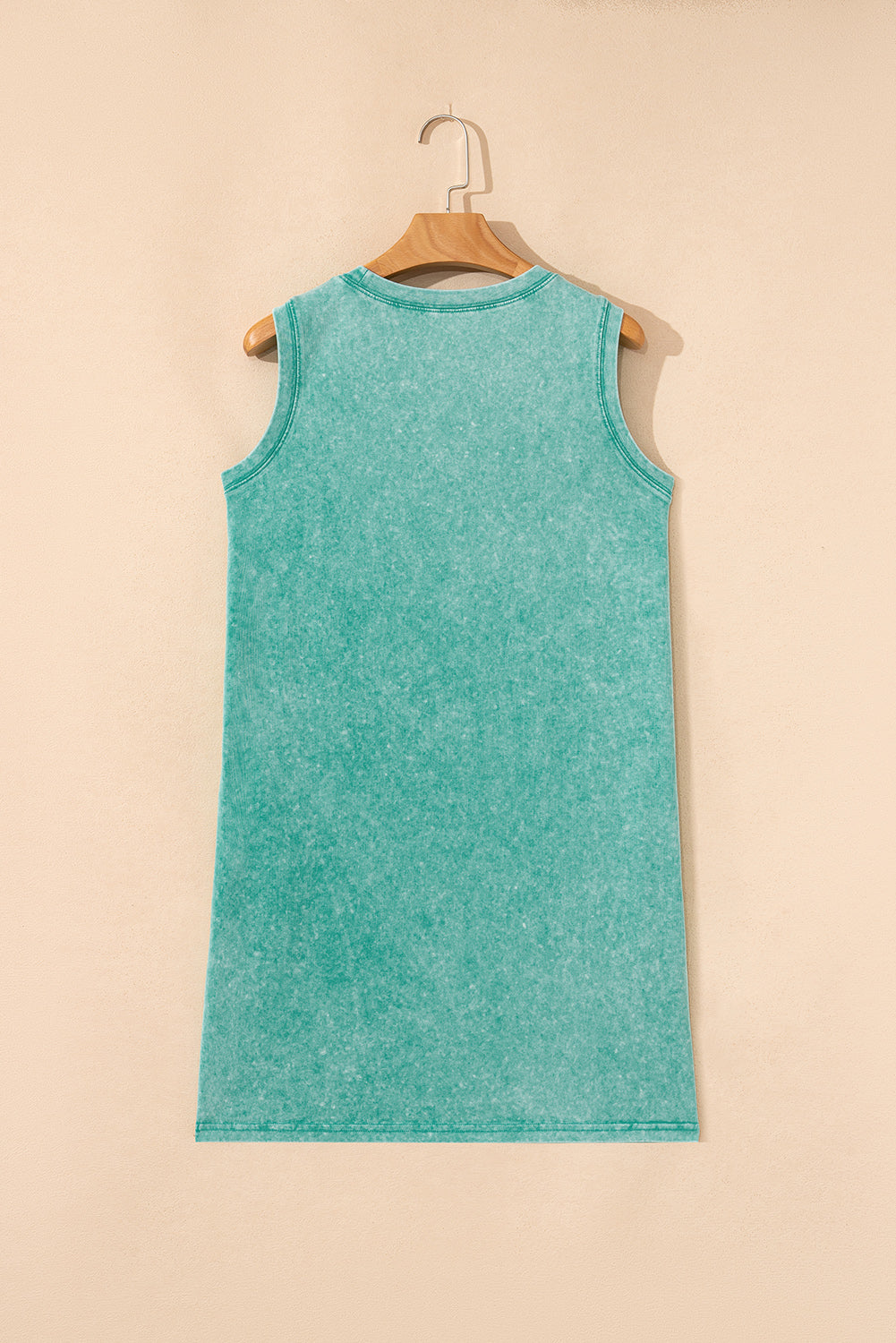 Mineral Wash Sleeveless Mini Dress with Pockets eAura