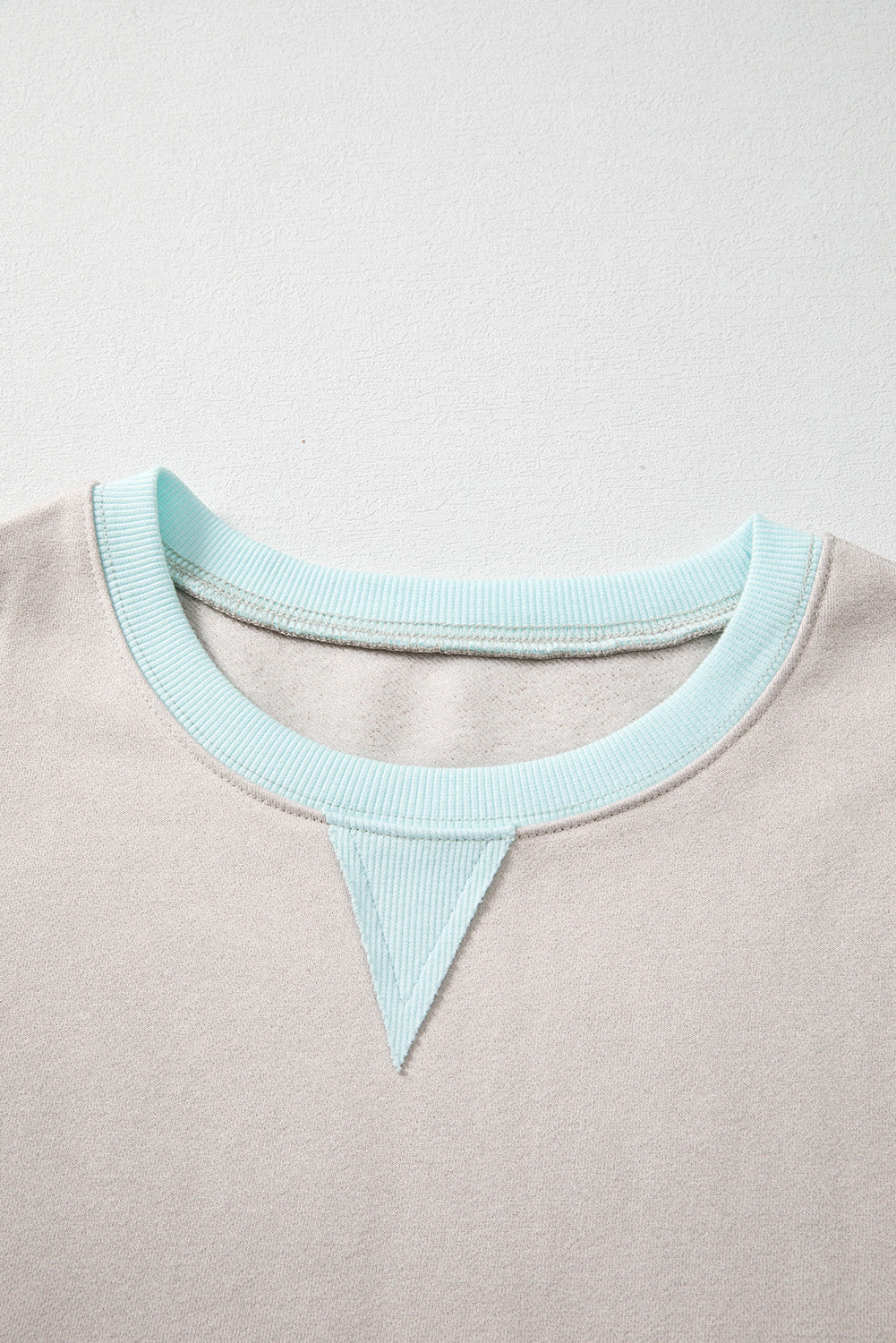 Striped Patchwork Drop Shoulder Sweatshirt - eAura
