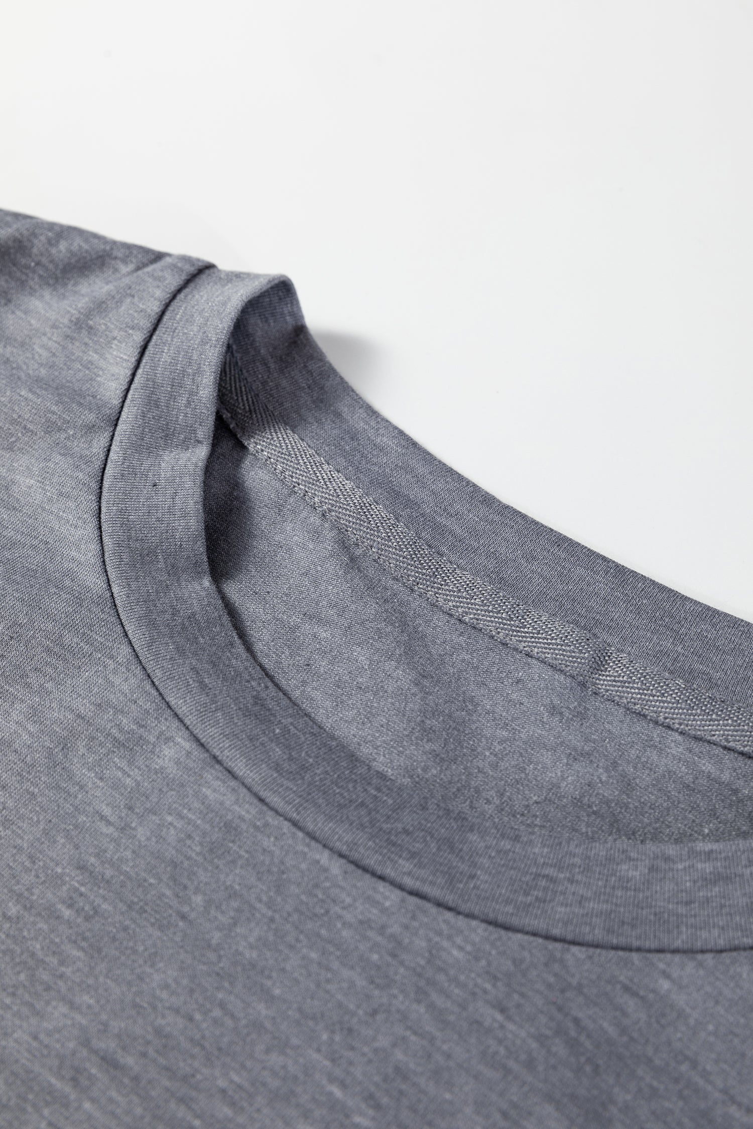 Grey Flag Pattern Sunflower Graphic Crew Neck Tee - eAura