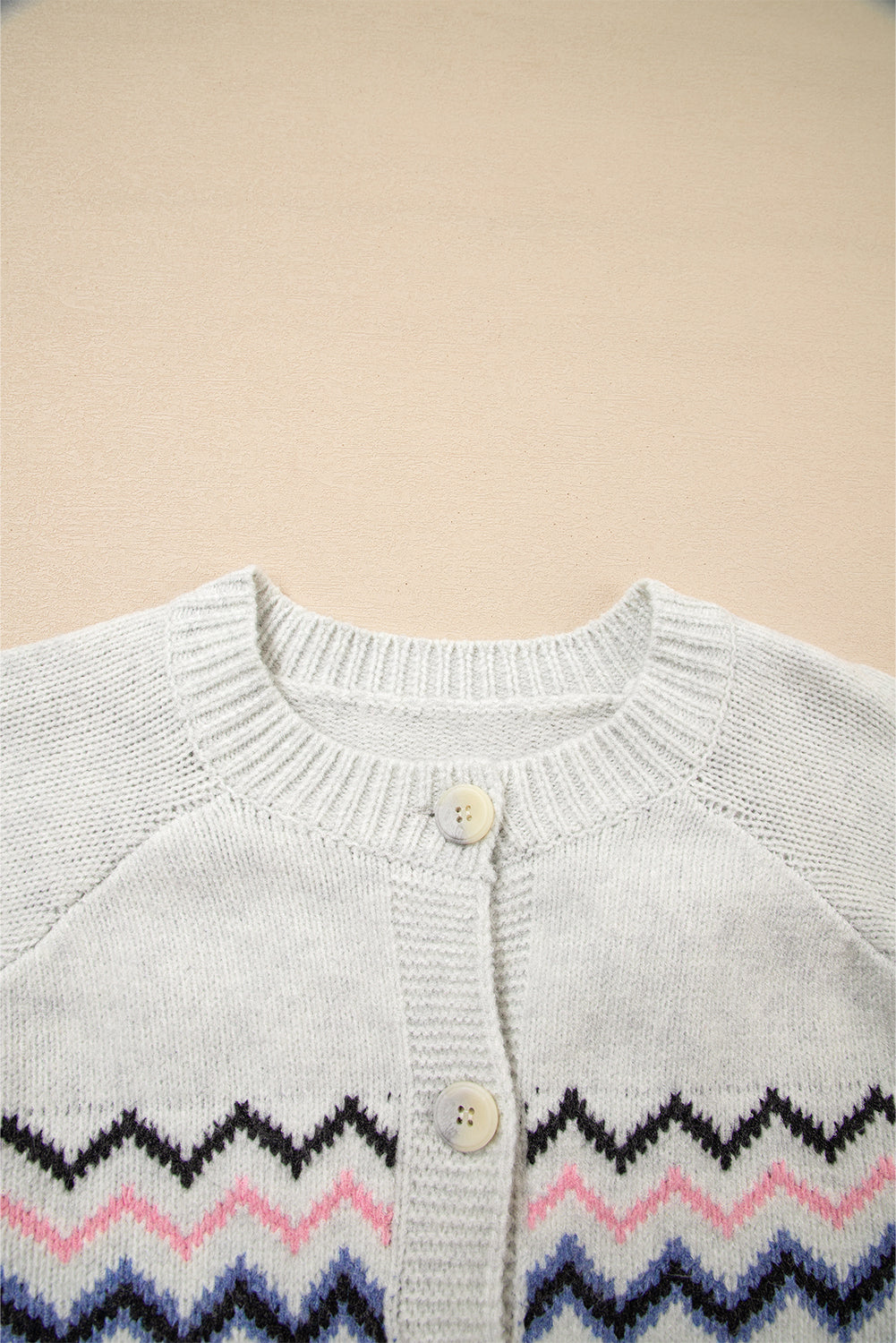 Pink Stripe Geometric Button Up Sweater Cardigan Dear-Lover Dropshipping