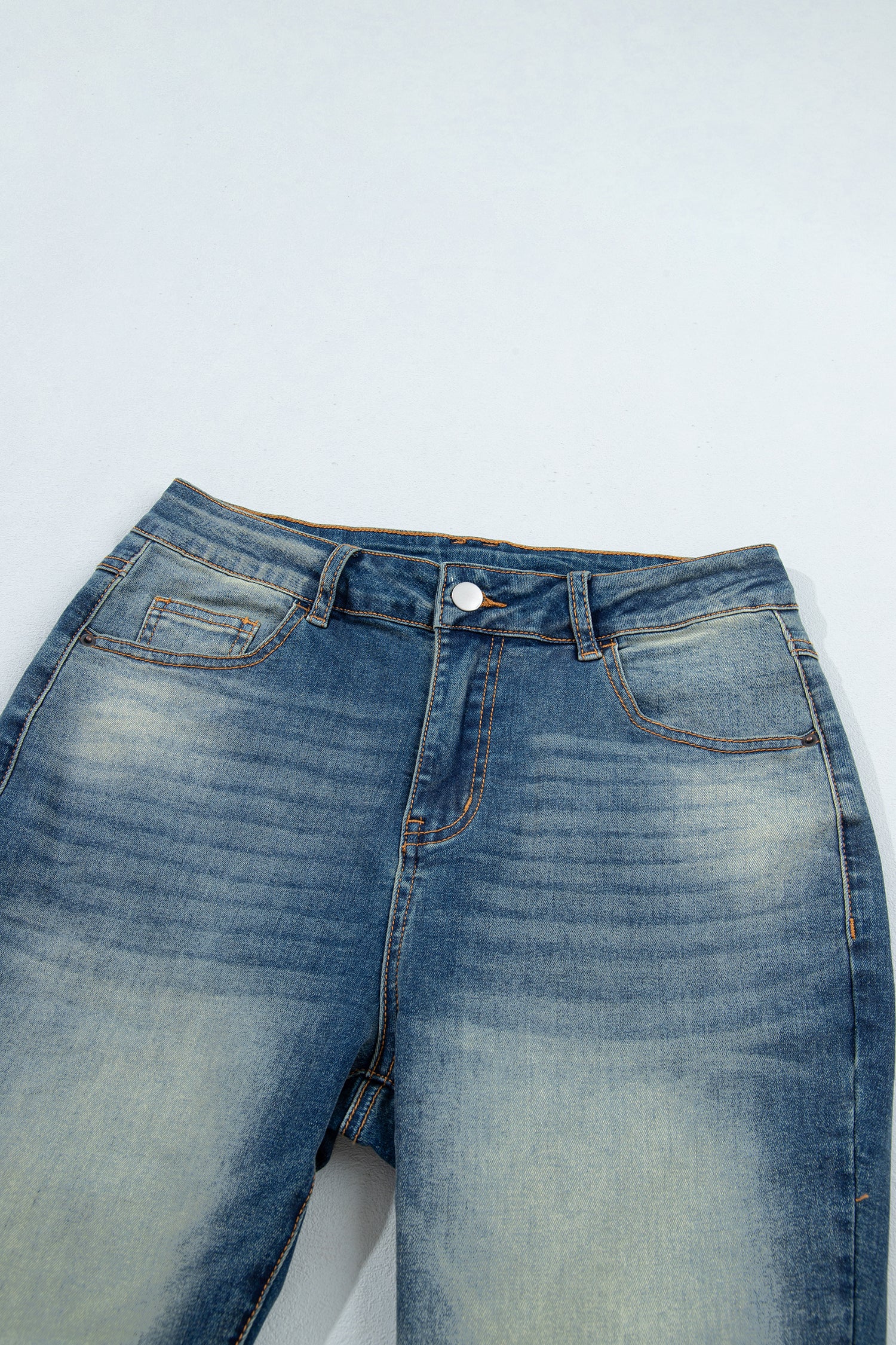 Pocket Detail Flare Leg Jeans – Sail Blue