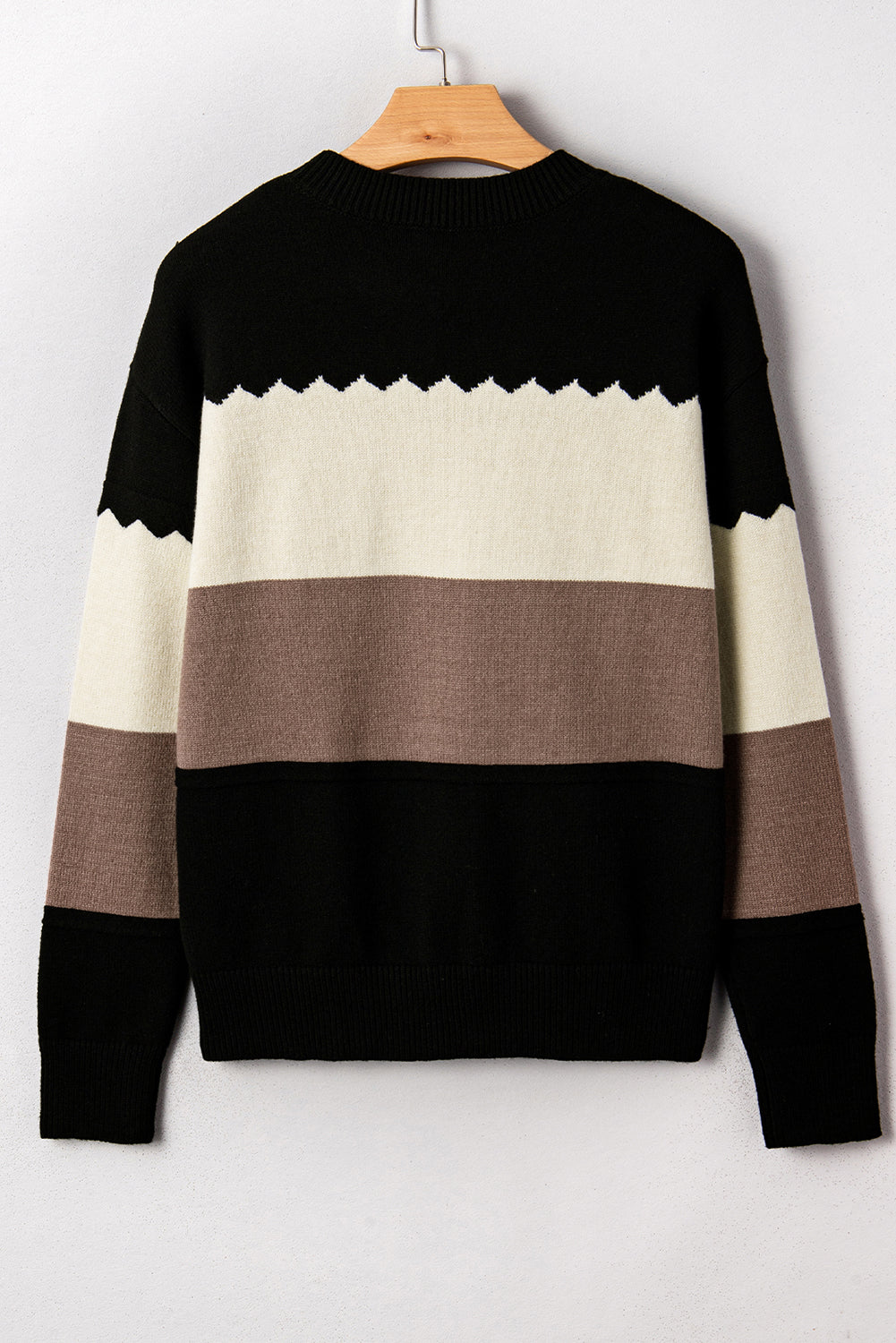 Crew Neck Drop Shoulder Sweater Dear-Lover Dropshipping