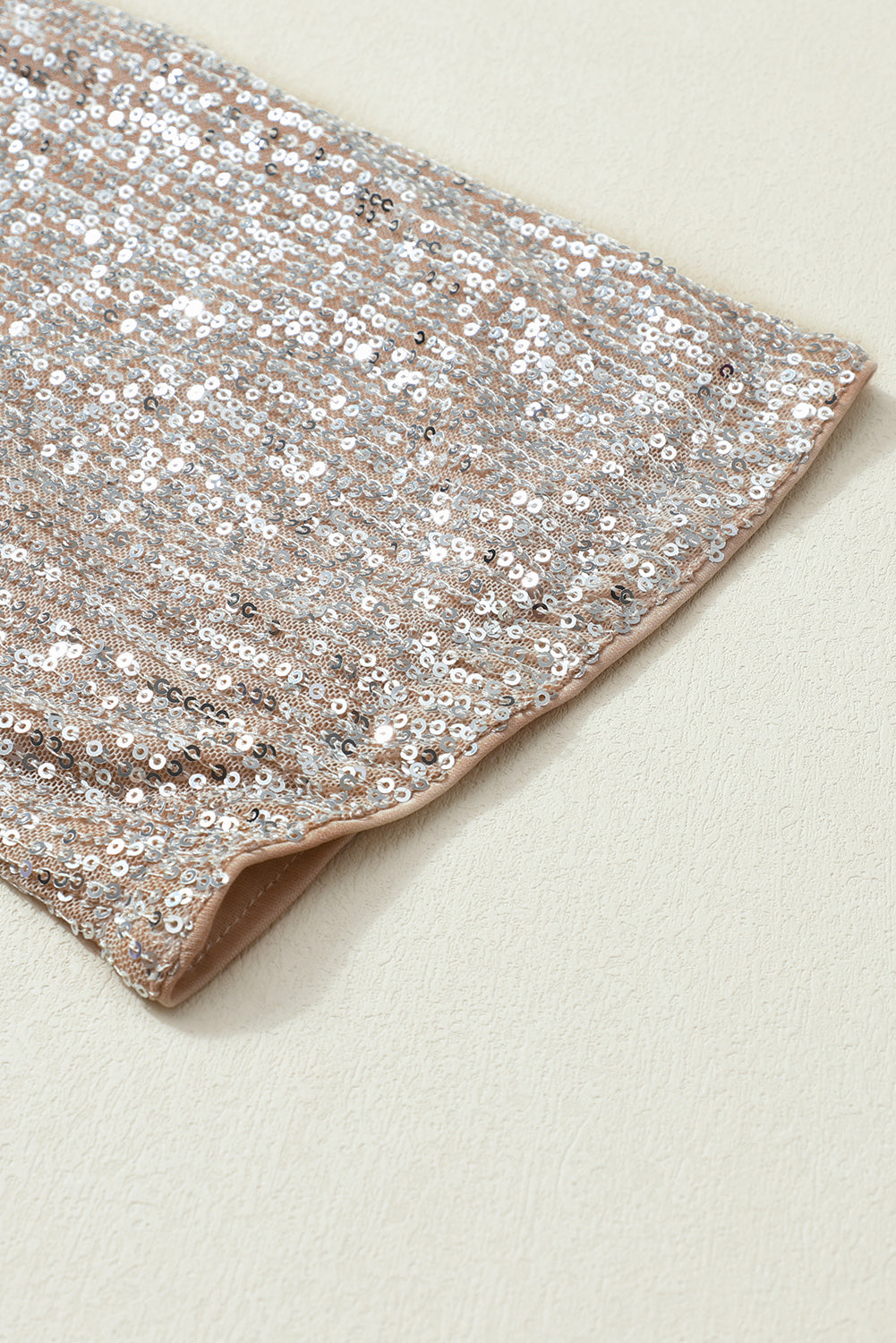 Sequin 3/4 Sleeve Open Front Duster Cardigan