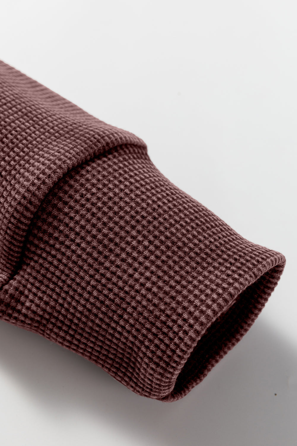 Waffle Textured Long Sleeve Loose Top - eAura