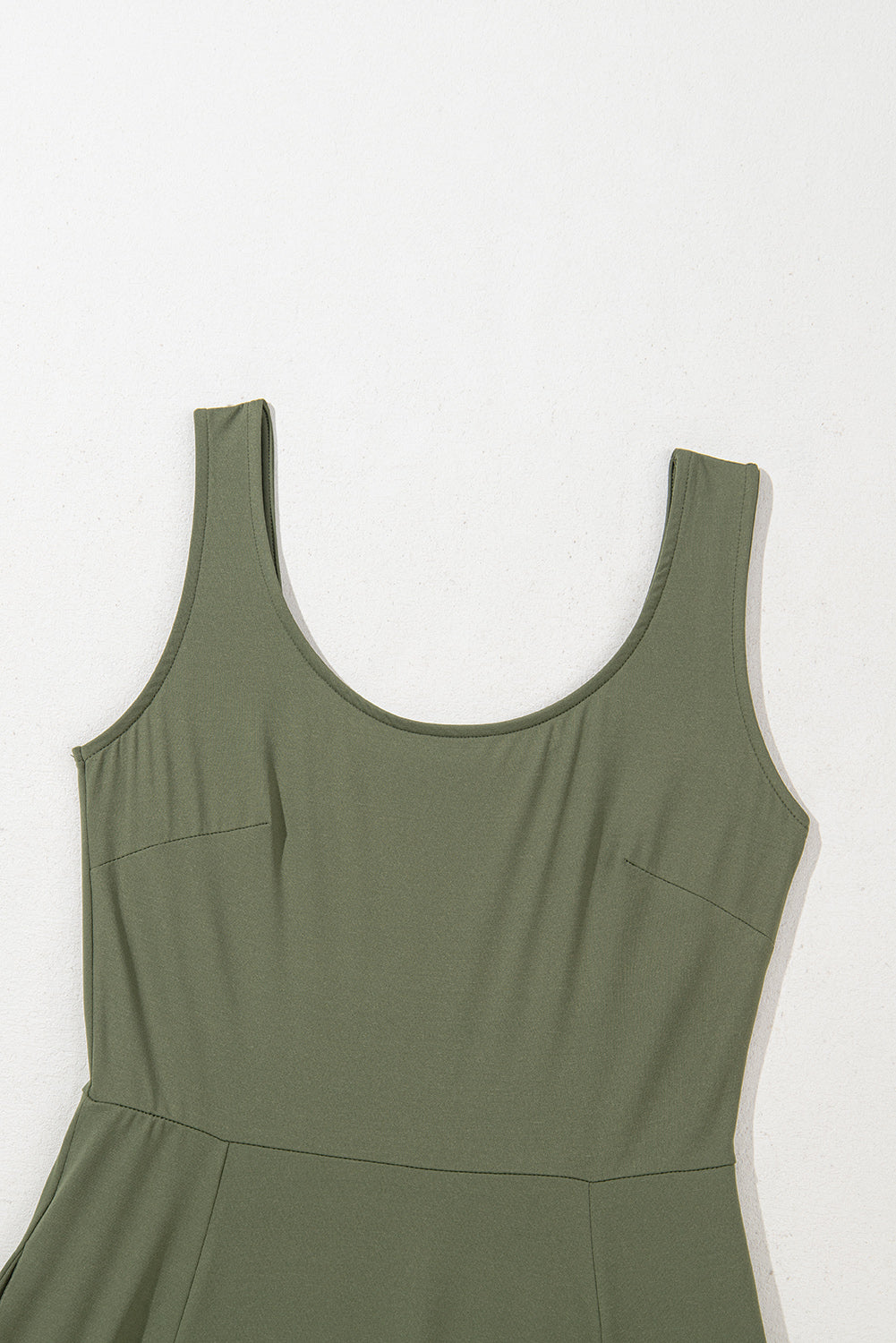 Four Leaf Clover Sleeveless Scoop Neck Flared Split Midi Dress eAura