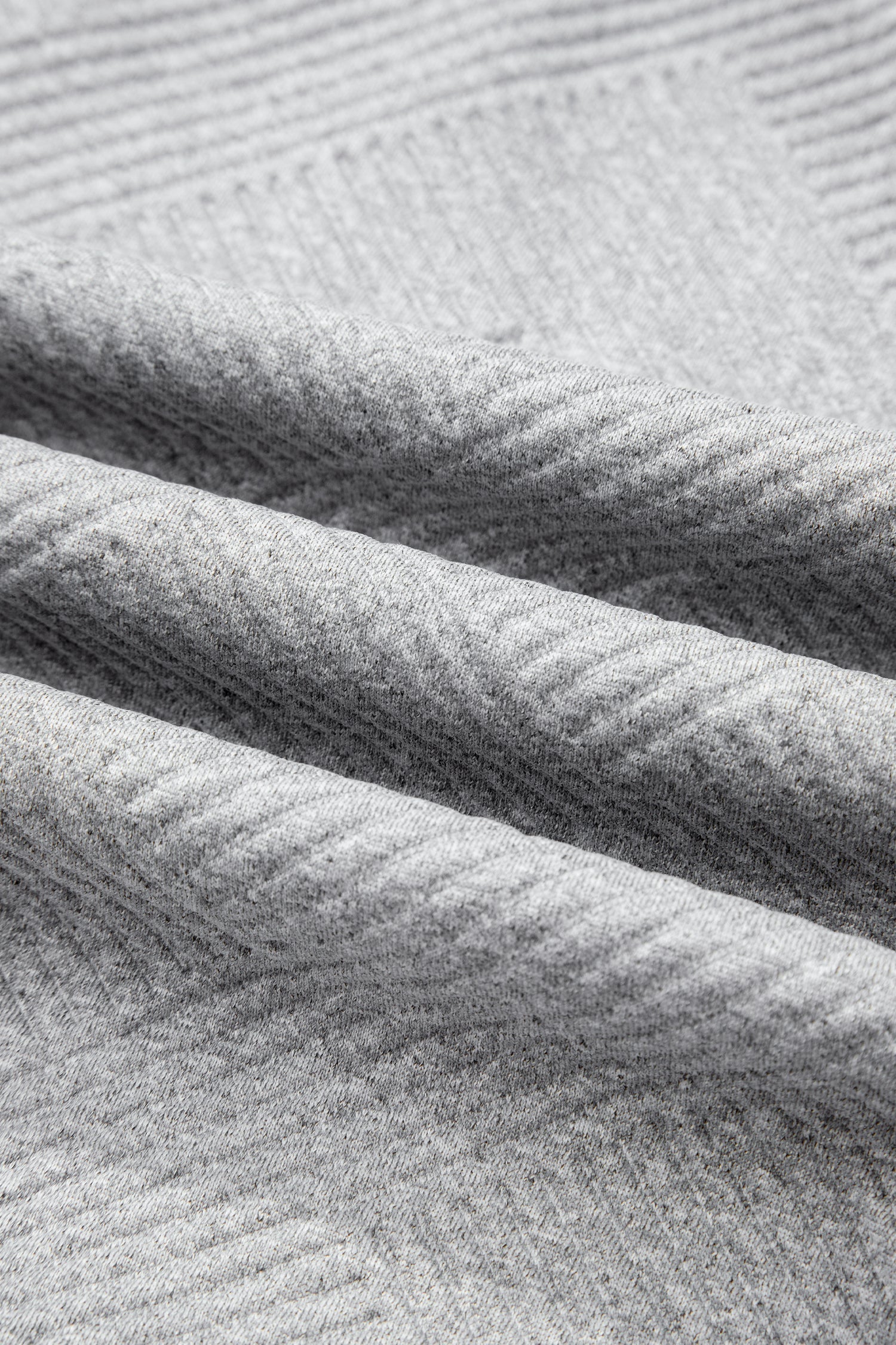 Textured Half Zip Loose Sweatshirt - eAura