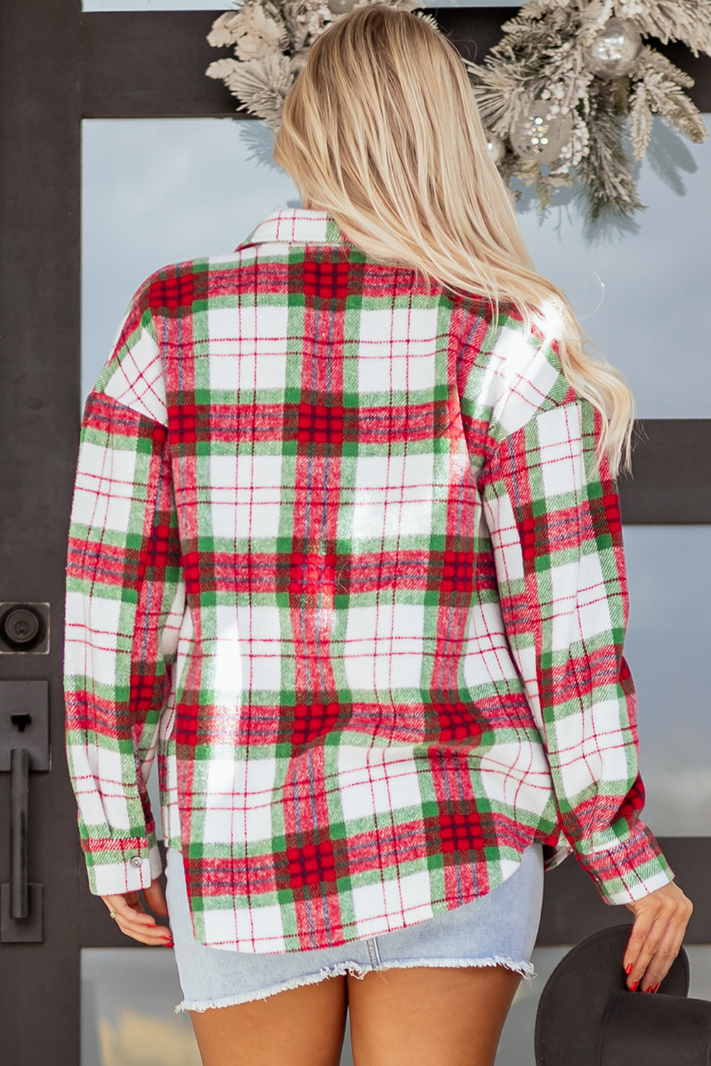 Plaid Casual Flannel Shacket - eAura