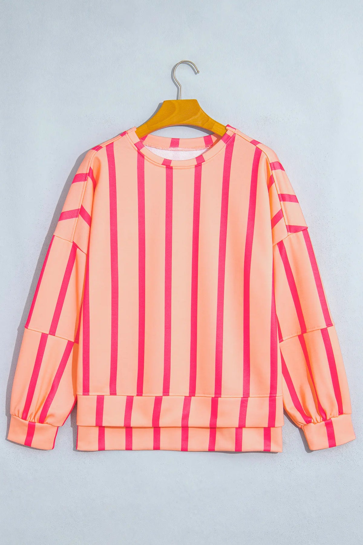 Dropped Shoulder Round Neck Casual Sweatshirt