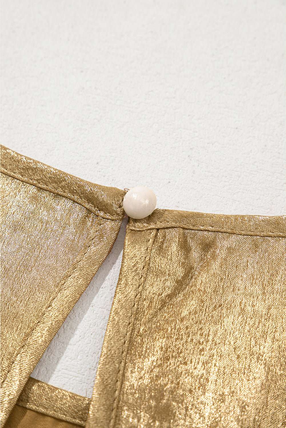 Gold Metal Textured Sleeveless Top BB Fashion Outlet