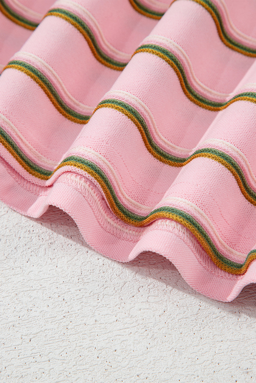Pink Stripe Wide Short Sleeve Tee and Short Set Co-ord eAura
